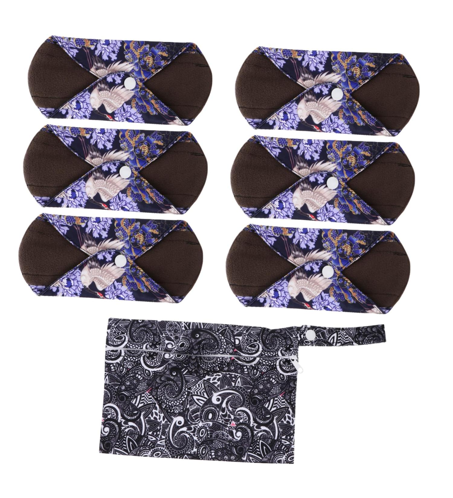 Organic Washable Menstrual Pads - Set of 7 | Aunt Towel Pad for Women | Reusable Nursing Pads | White Panties Mat - Buy Online on GoSupps.com