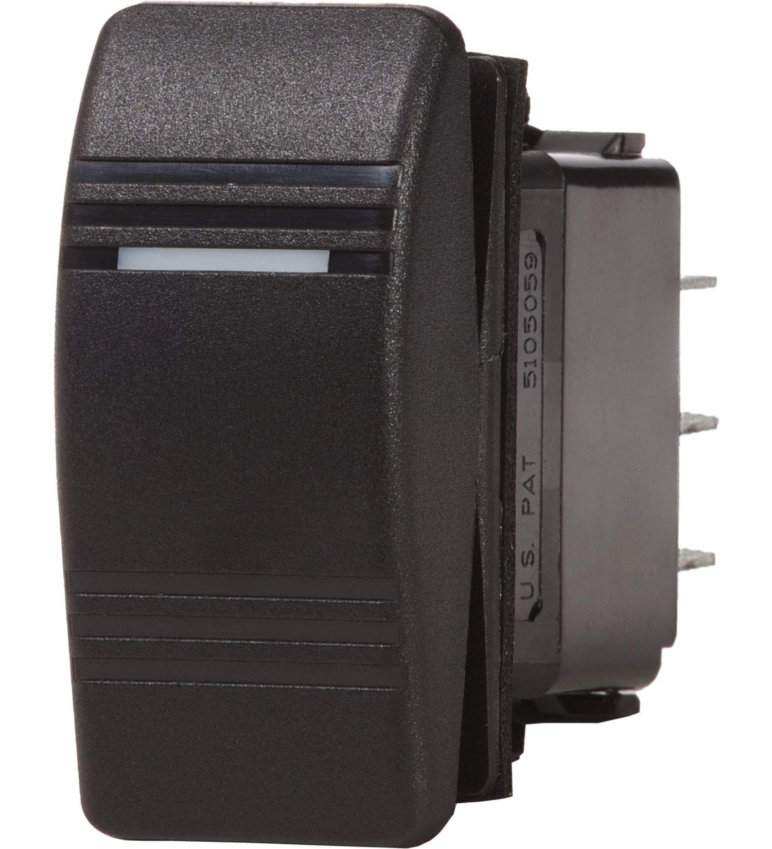 Blue Sea Systems Water Resistant Black & Gray Contoura III Switches Black Spst, Off-on