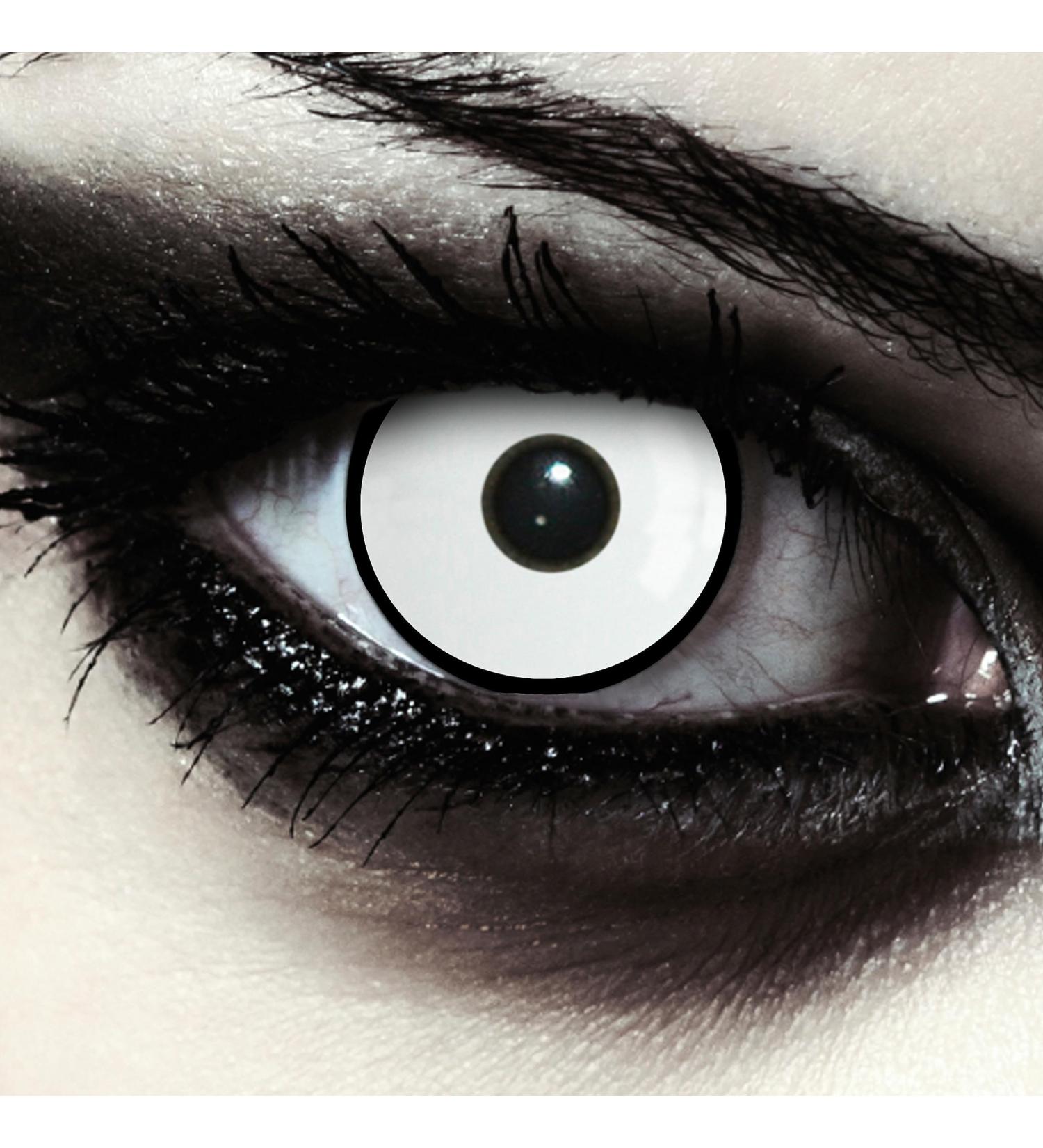Buy DESIGNLENSES White Halloween Witch Costume Contact Lenses - Soft Zombie Colored Eyes Non-Prescription 1 Pair - Buy Online on GoSupps.com
