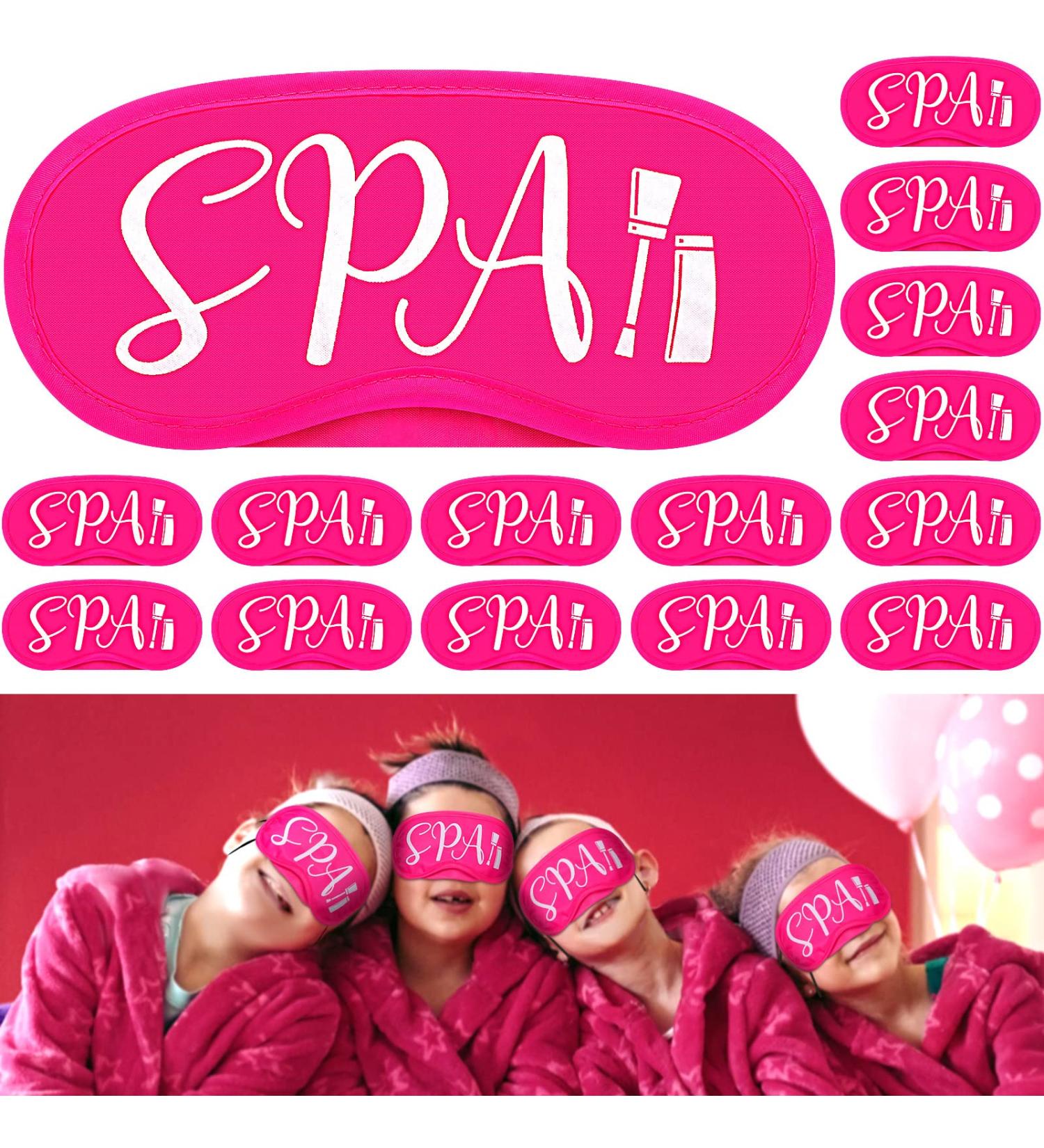 24 Pcs Rose Pink Spa Eye Mask Cover - Lightweight Blindfold for Girls Spa Party Favors - Buy Online on GoSupps.com