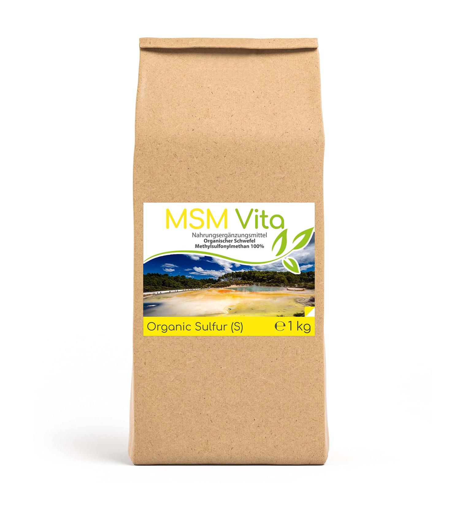 Buy Cellavita MSM Powder - 99.9% Pure Organic Sulfur | 1kg (16-Month Supply) | Pharmaceutical Quality MSM for Joint & Skin Health - International Shipping Available - Buy Online on GoSupps.com