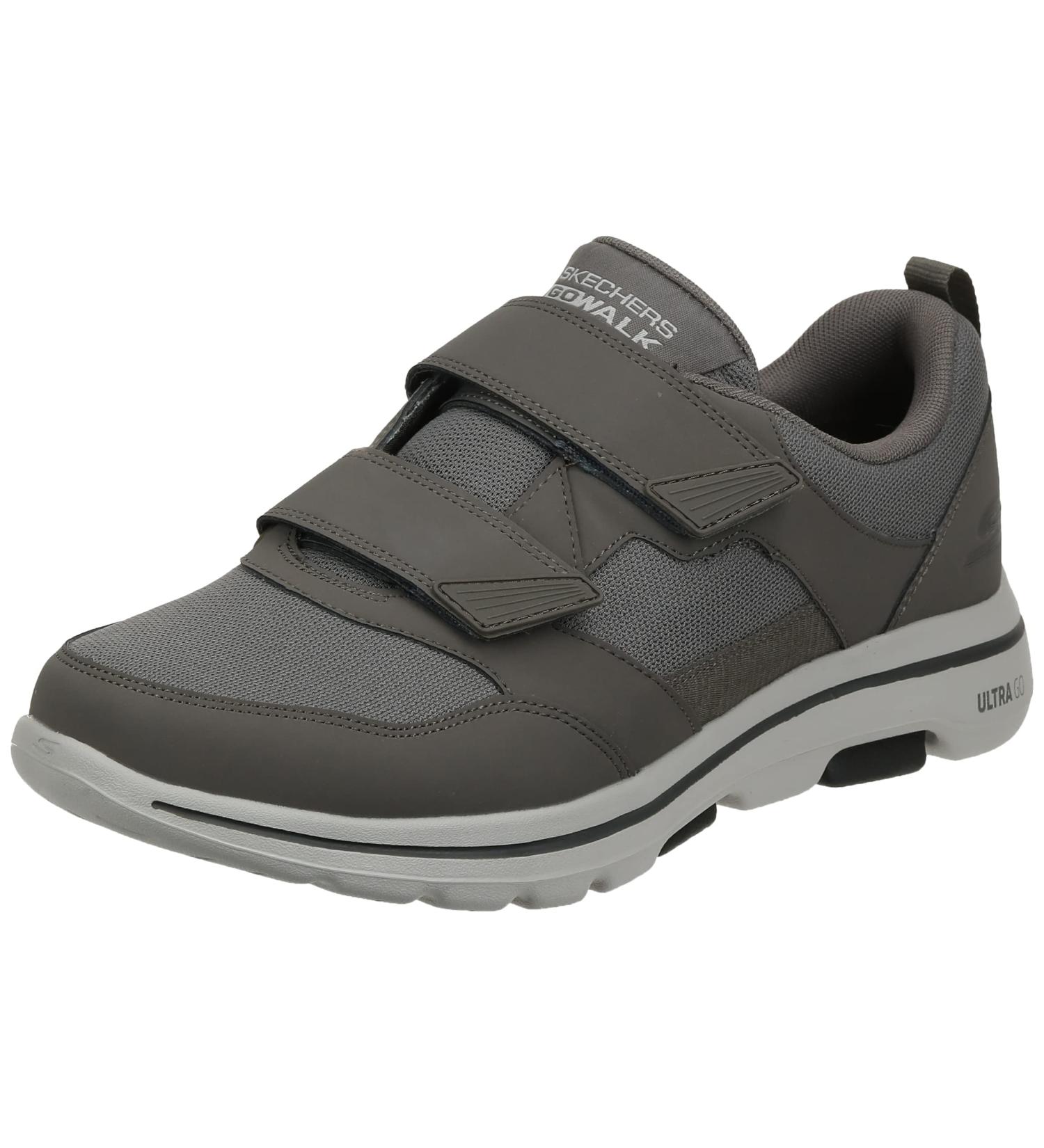 Skechers Men's GoWalk Athletic Walking Shoes | Two Strap Sneakers | X-Wide Khaki | Air-Cooled Foam Technology - Buy Online on GoSupps.com