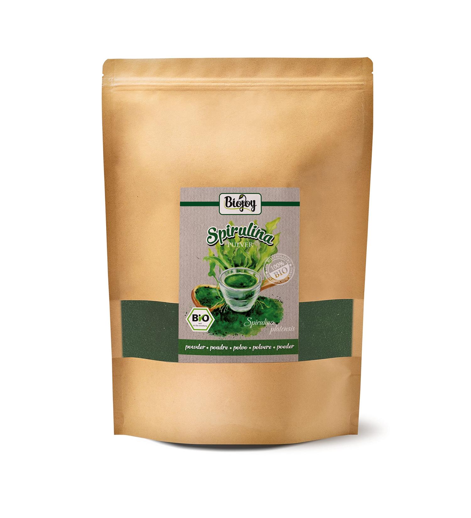 Biojoy Spirulina powder BIO (1kg) without additives (Spirulina platensis) - Buy Online on GoSupps.com