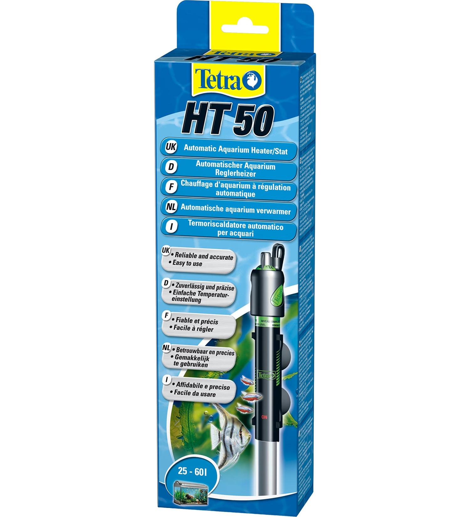Tetra HT50 Henizer 50W Aquarium Heater | Powerful Temperature Control for 25-60L Aquariums - International Shipping Available - Buy Online on GoSupps.com