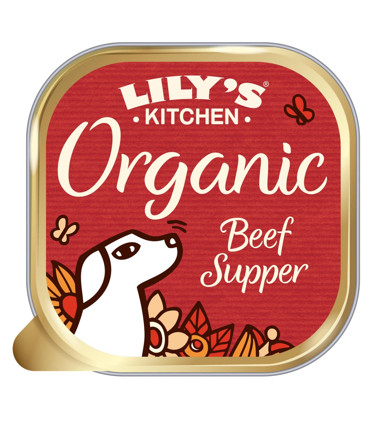 Buy Lily's Kitchen Organic Wet Dog Food for Adult Dogs - Beef (11 x 150g Pack) | Healthy Gourmet Dog Meals - Buy Online on GoSupps.com