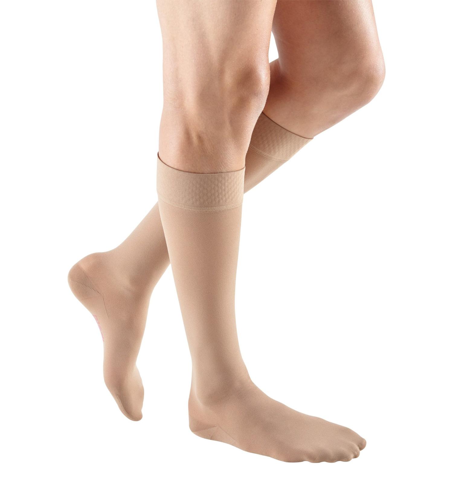 Buy Mediven Plus Calf-High Compression Socks for Men & Women - 20-30 mmHg Closed Toe Beige - Extra Wide with Silicone Band - International Shipping Available - Buy Online on GoSupps.com