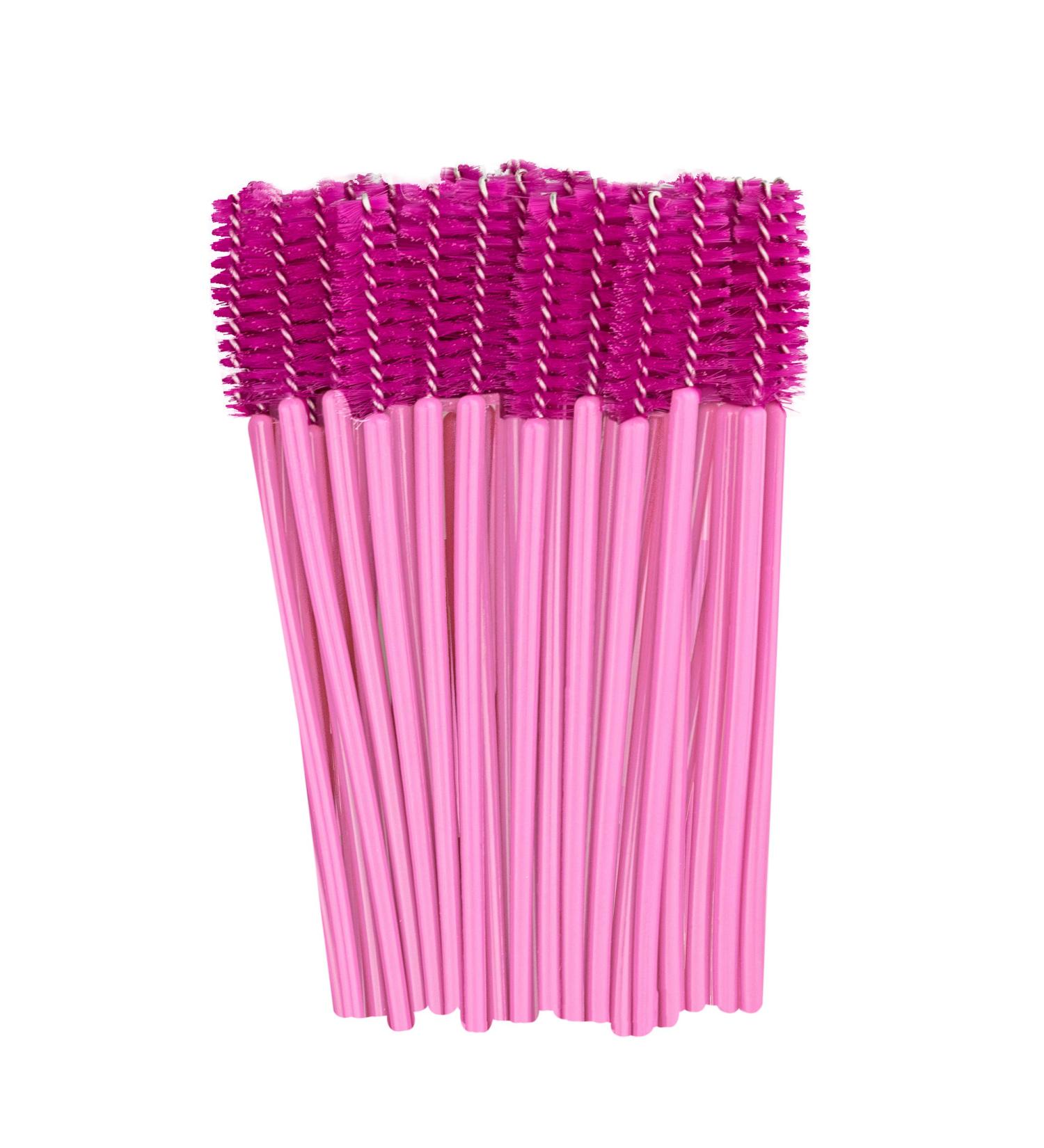 Profico 50-Piece Disposable Eyelash Brush Set - Light & Dark Pink Mascara Applicators for Eyelash Extensions - Buy Online on GoSupps.com