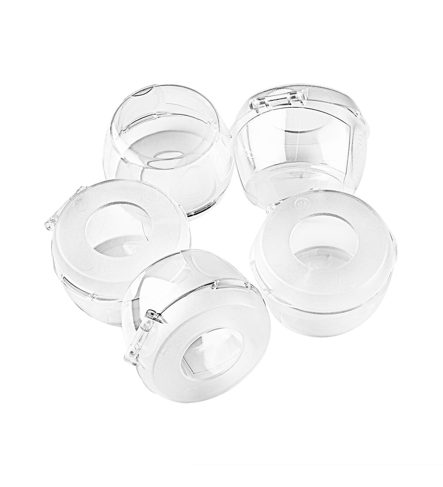 Gas Stove Safety Knob Covers - Baby Proof Oven Locks - Universal Stove Guard - Clear, Large Size (Pack of 5) - Buy Online on GoSupps.com