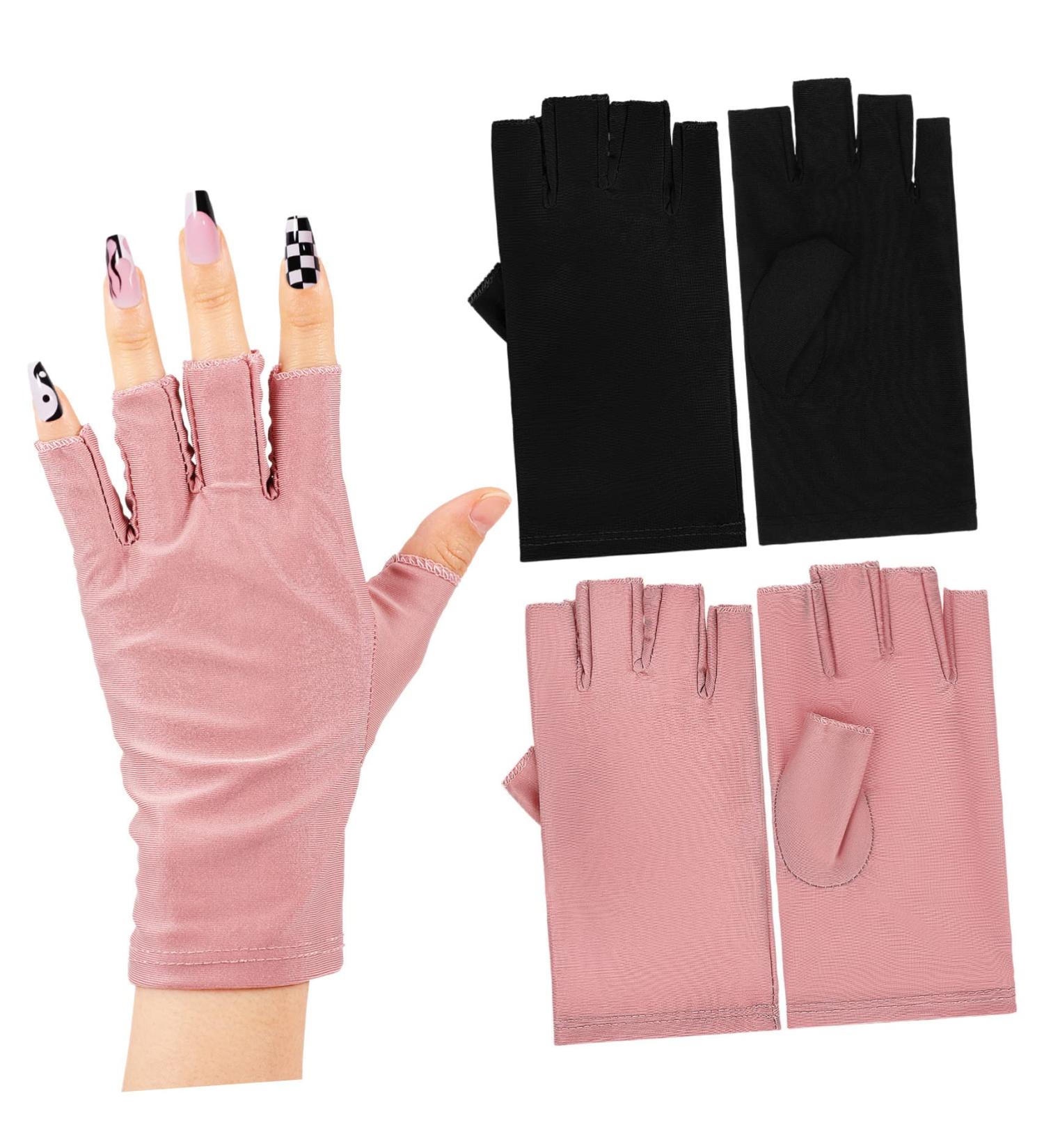 POPETPOP 2 Pairs Uv Gloves Nail Art Gel Nails Gel Gloves for Gel Manicure Nail Gloves Uv Sun Protection Gloves Nail Art Accessory Nail Art Accessories Anti Gloves Anti- up Cotton - Buy Online on GoSupps.com