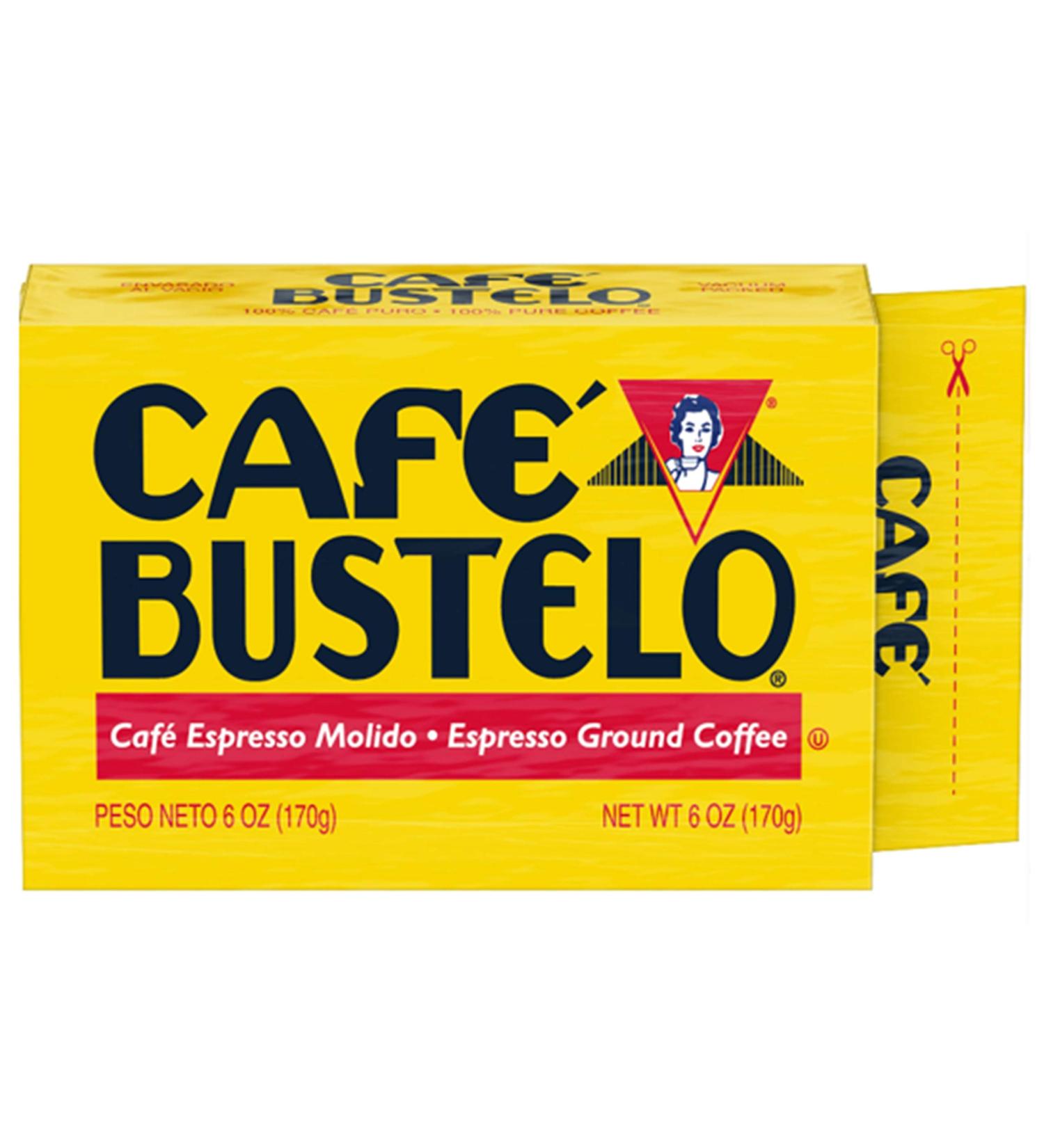 Caf Bustelo Espresso Dark Roast Ground Coffee Brick 6oz (Pack of 12) - Authentic Cuban Coffee - Buy Online on GoSupps.com