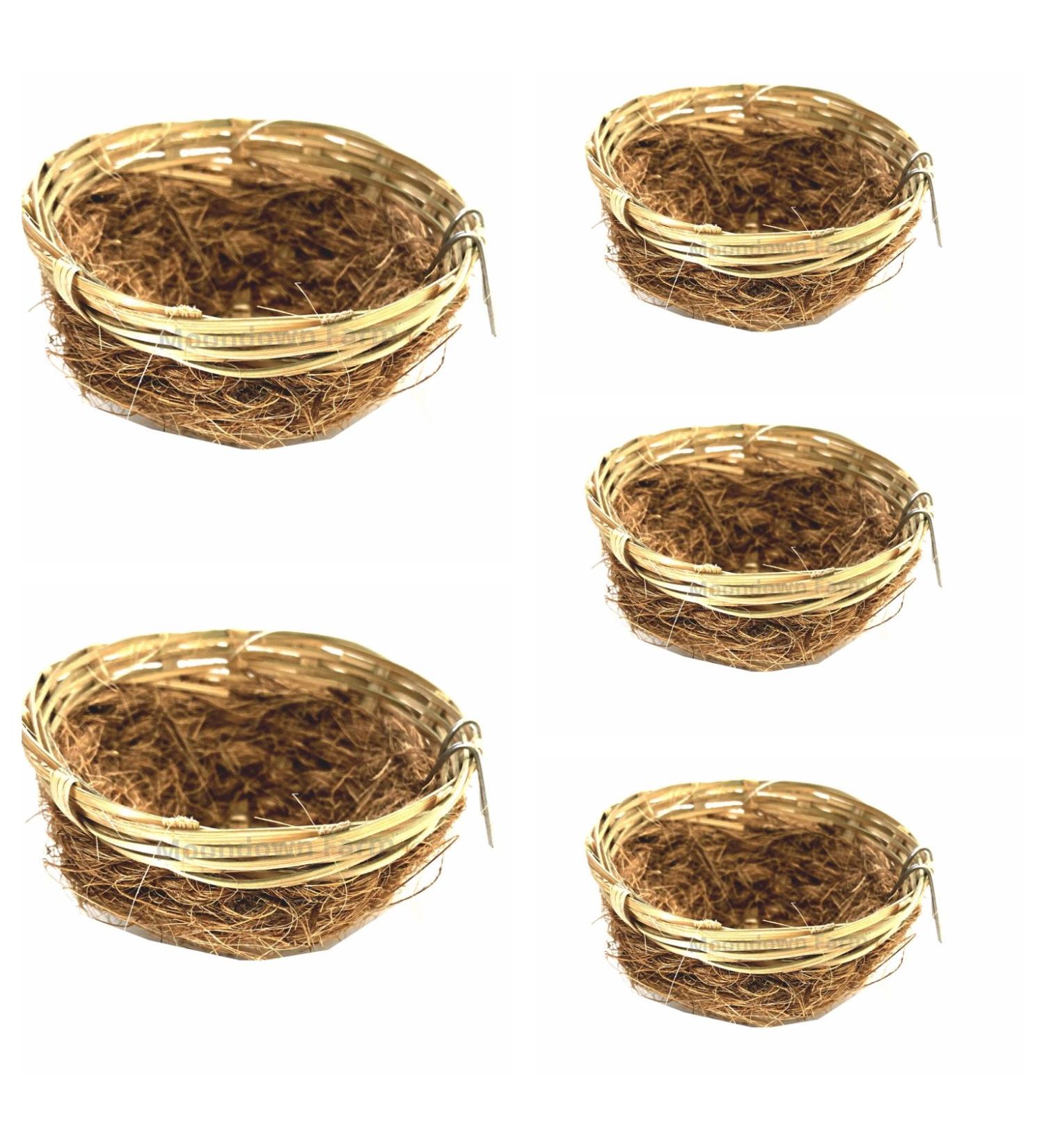 Canary Nest Pans 5 PACK 11cm Wicker - Coco with hooks to rear for Canaries - Buy Online on GoSupps.com