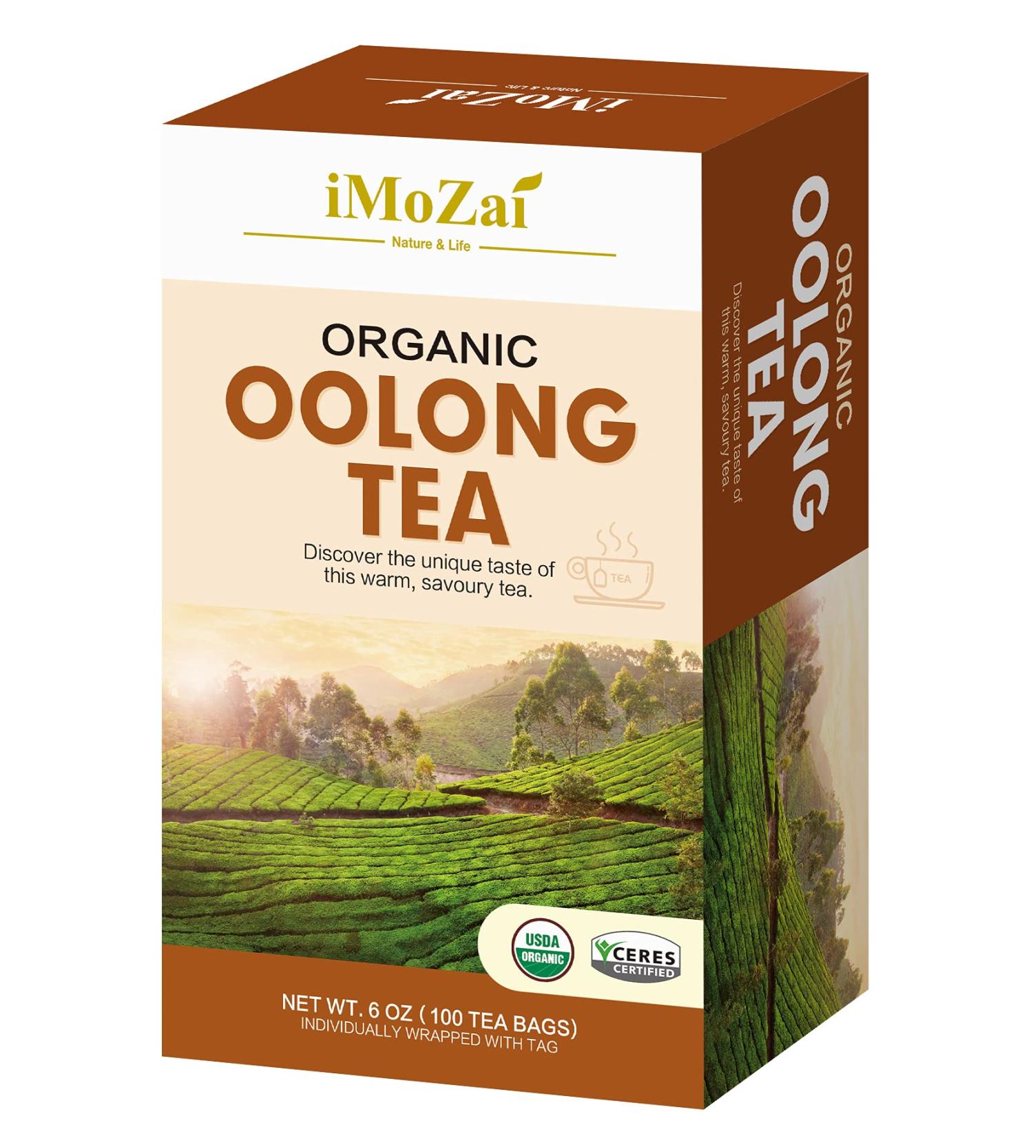 Imozai Organic Oolong Tea Bags - 100 Count, Individually Wrapped - Buy Online on GoSupps.com