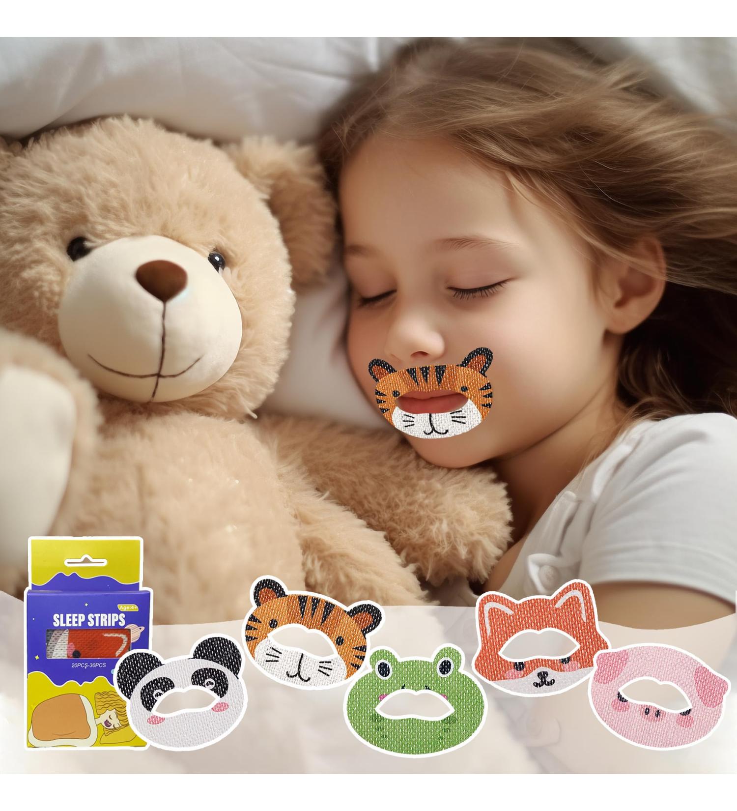 Mouth Tape for Better Sleep | Nose Breathing Strip | 30 Sheets with Cute Tiger Pattern | Skin Friendly & Non Woven Fabric - Buy Online on GoSupps.com