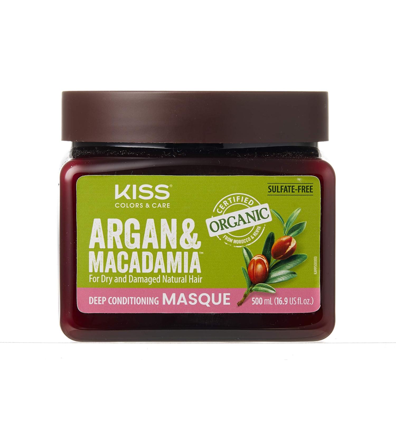 KISS Argan & Macadamia Deep Conditioning Masque 500mL - 16.91 Fl Oz (Pack of 1) - Buy Online on GoSupps.com