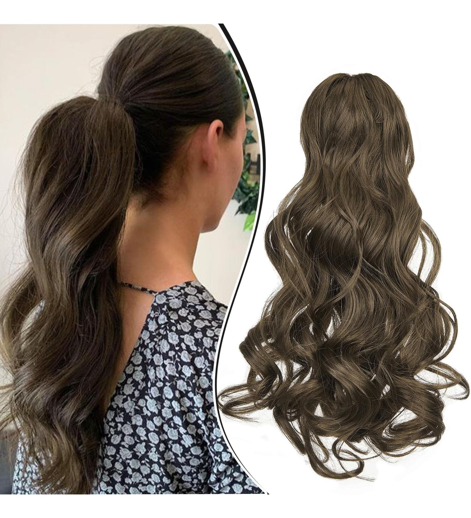 Dcbaboo 18inch Claw Clip in Ponytail Hair Extensions Long Wavy Ponytail Extension Curly Synthetic Pony tails Natural Wave One Piece Hairpiece Fake Ponytail for Women Ash Blonde 18 inch 150g Ash Blonde - Buy Online on GoSupps.com