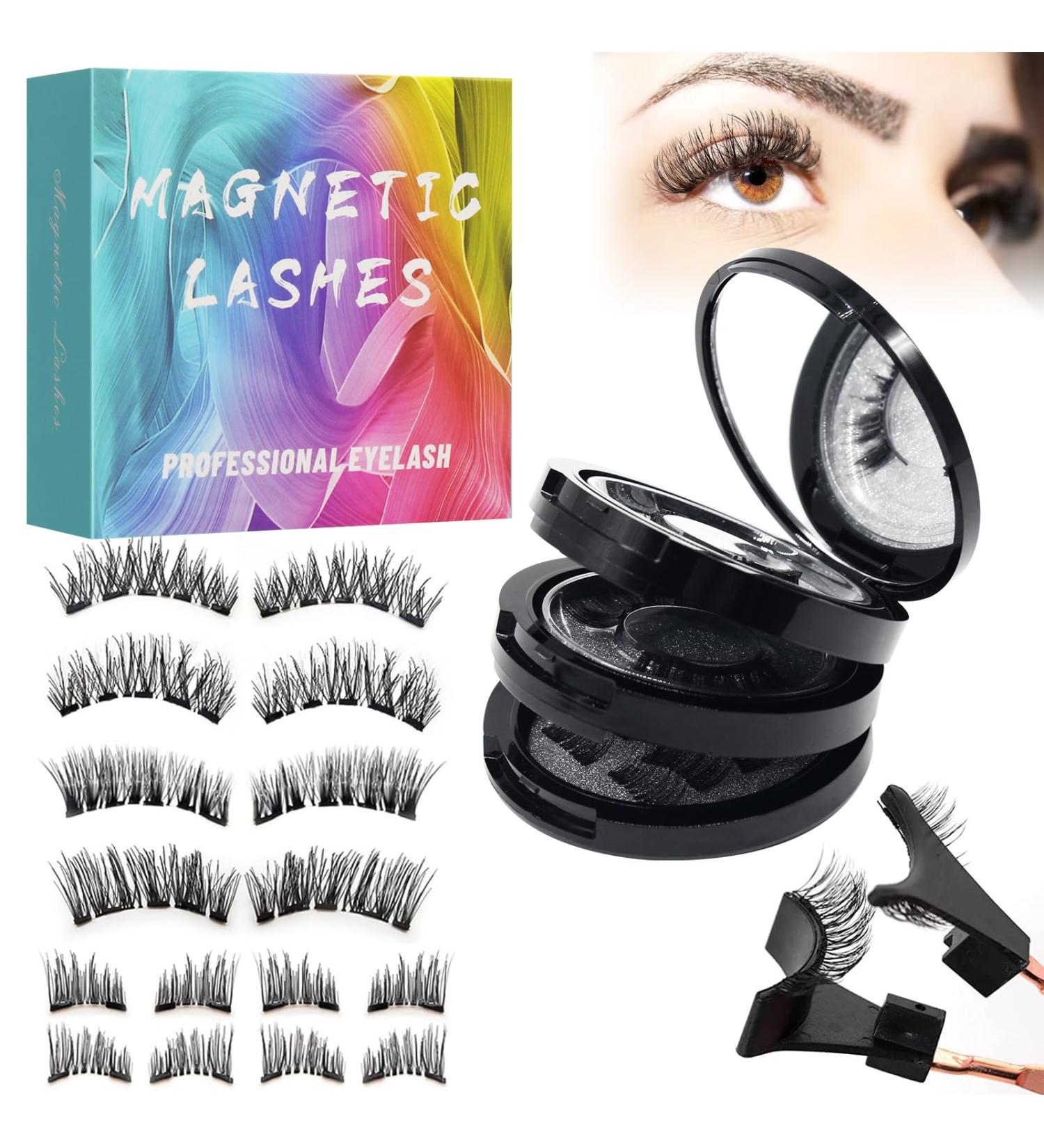 Fengyang Magnetic False Eyelashes Magnetic Eyelashes Kit Magnetic Eyelashes with Applicator Waterproof Eyelashes Reusable Lower Magnetic Eyelashes No Glue Required - Buy Online on GoSupps.com