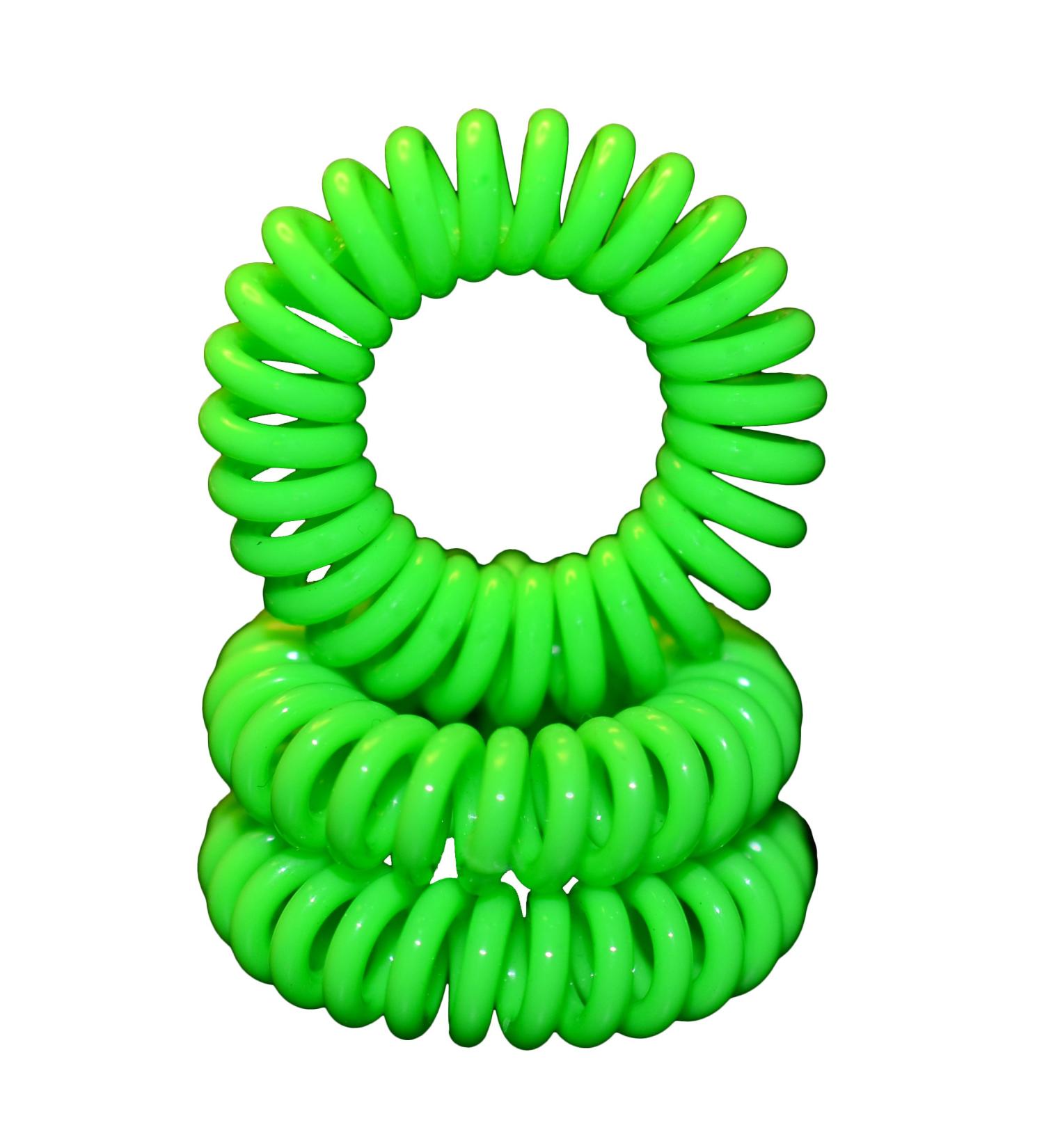Miya 3 Set High-Quality Light Green Hair Ties | Elastic Mini Spiral Hair Accessories & Bracelets - International Shipping Available - Buy Online on GoSupps.com