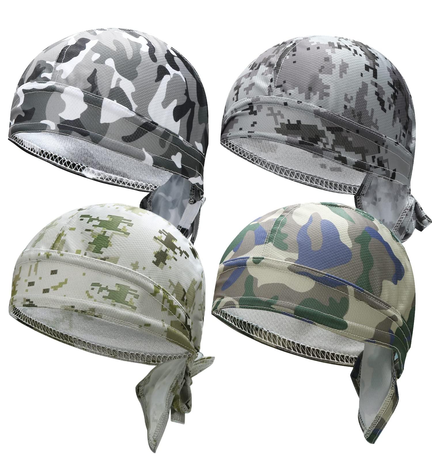LHHHXX33 4-Piece Headgear Bandana Beastly Skull Cap - Fast Drying UV Protection Bicycle Hat & Headband - Camouflage Functional Cap for Sports - Buy Online on GoSupps.com