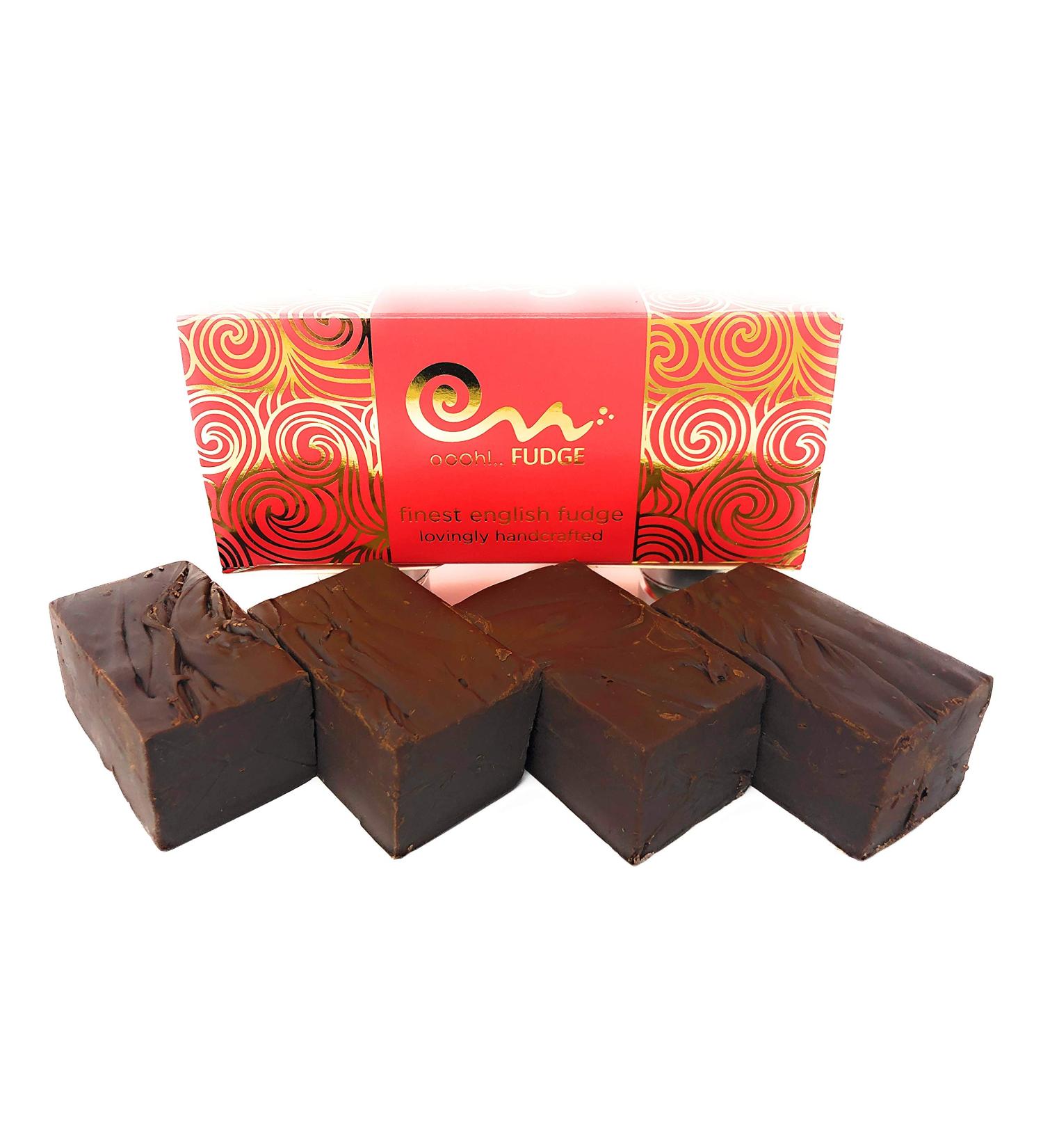 Luxury Gourmet Intense Double Chocolate Fudge by 'Oooh!..FUDGE' Creamy Buttery Decadent Fudge (560g Gift Box) - Buy Online on GoSupps.com