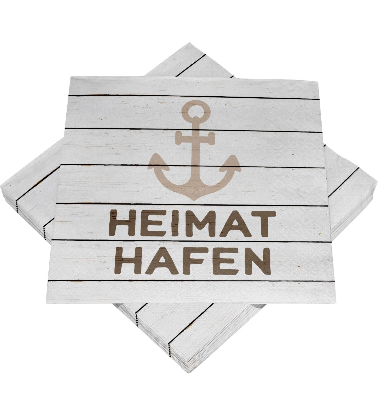 HEKU 100 napkins 3-layer 33x33cm home harbor I sucking hard and practically packaged I wide selection I ideal for special occasions 33x33cm Heimathafen