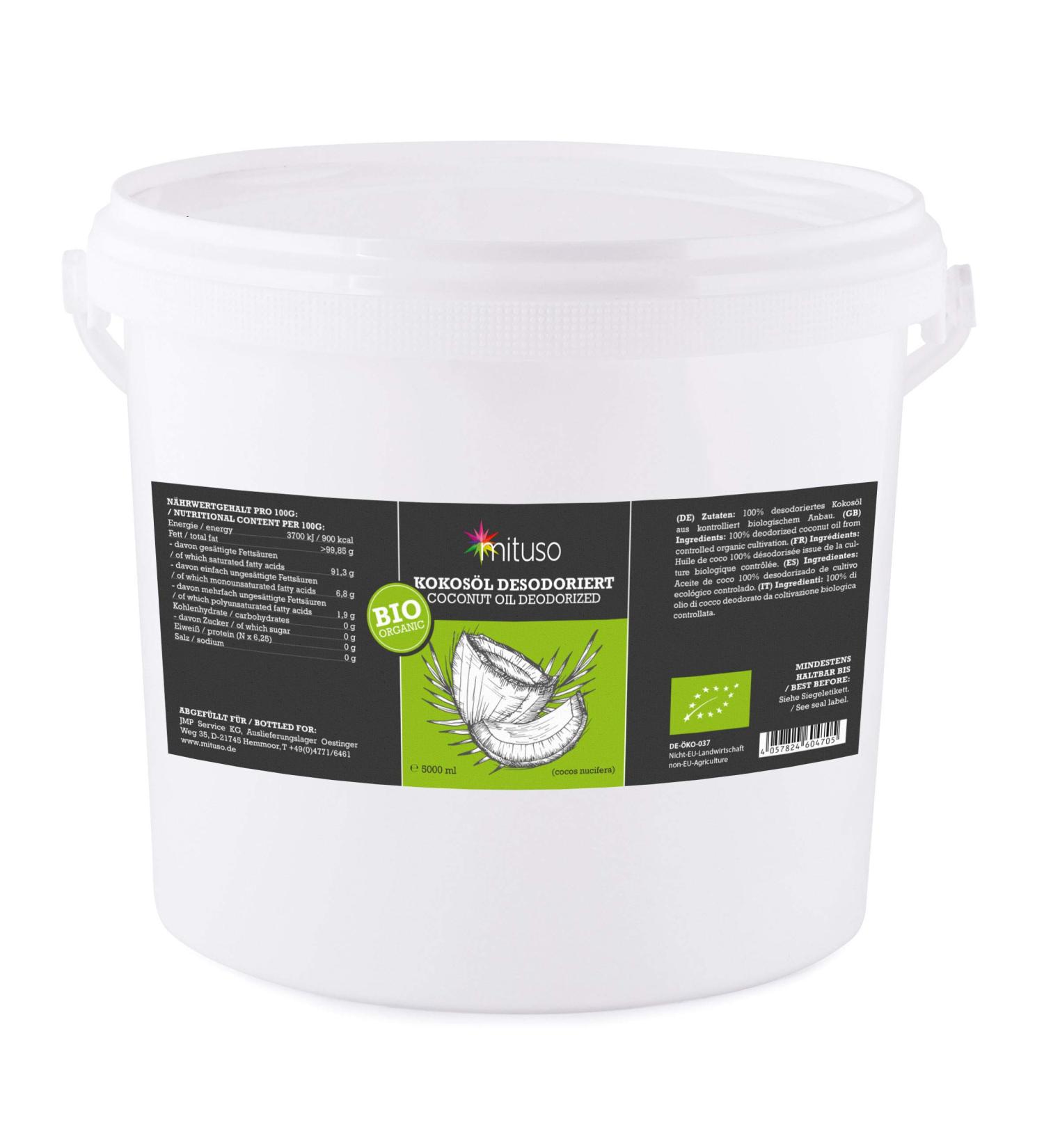 Buy Mituso Organic Coconut Oil - Deodorized & Tasteless 5000ml Premium Quality International Shipping Available - Buy Online on GoSupps.com
