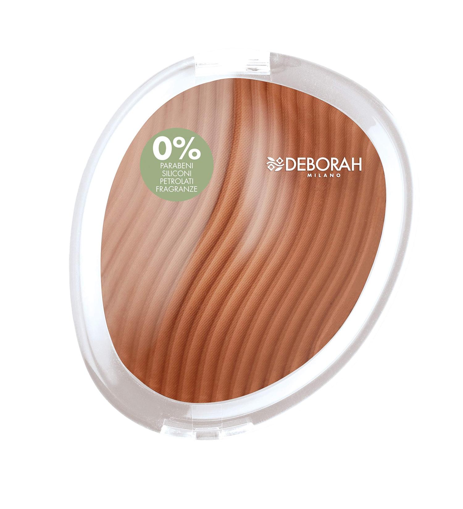 Deborah Milano compact earth pure formula with natural ingredients 03 Light roses finish gliding and modulating facial and gives a naturally tanned skin 11 g