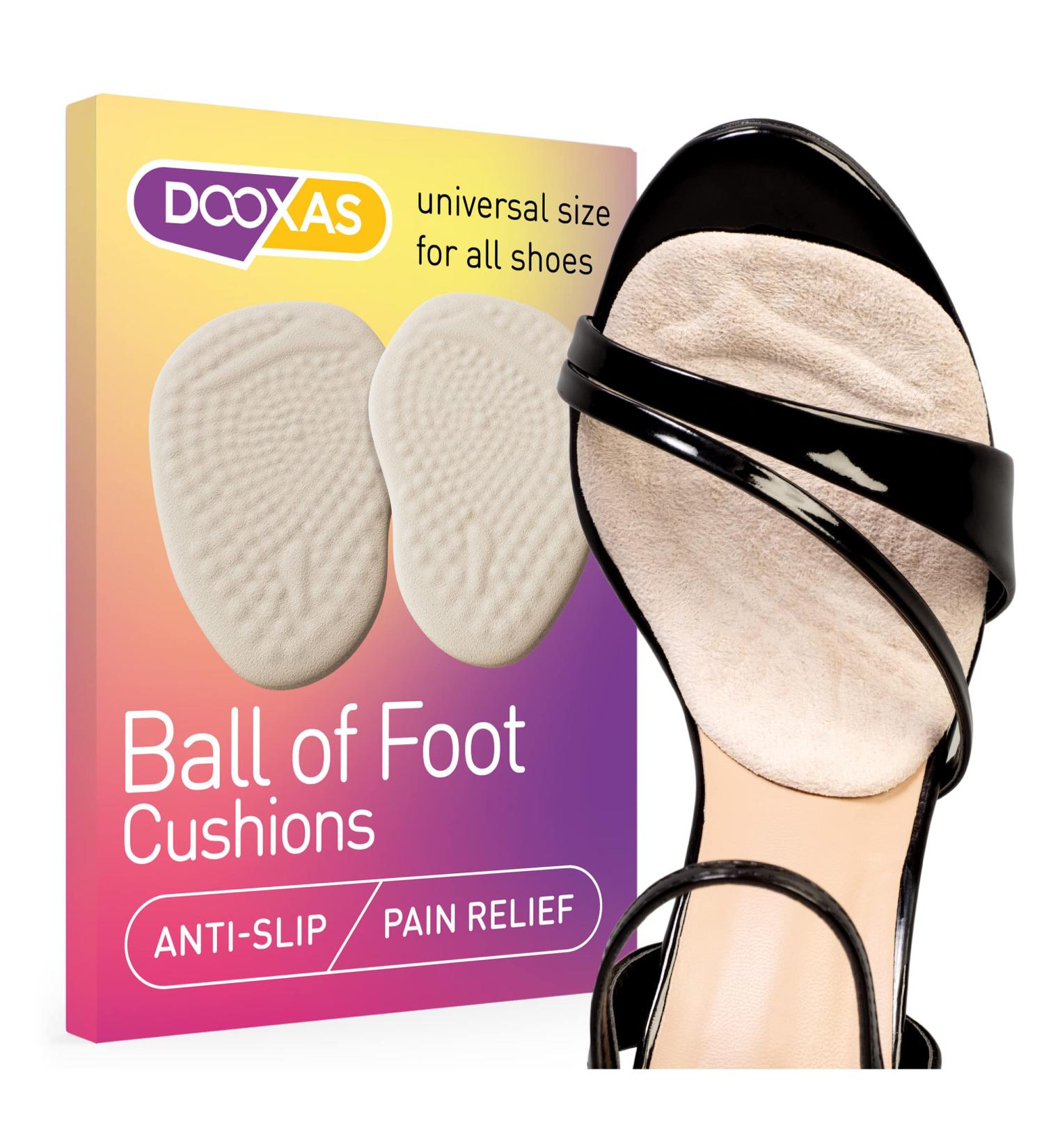 DOOXAS Ball of Foot Cushions - High Heel Shoe Inserts for Women - Relieve Foot Pain & Improve Comfort - Metatarsal Pads for More Support - Buy Online on GoSupps.com
