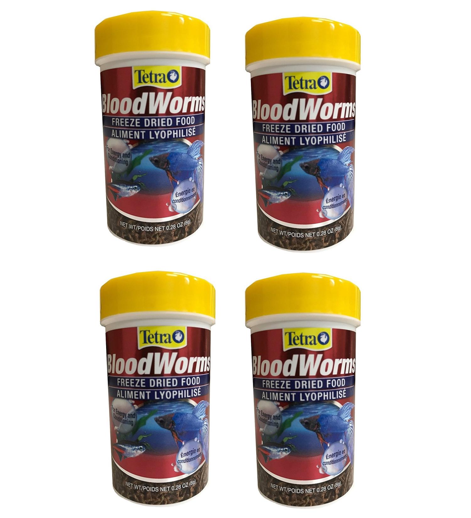 Tetra 77815-03 Bloodworms Freeze Dried Food 4 Pack(0.28 Ounce)