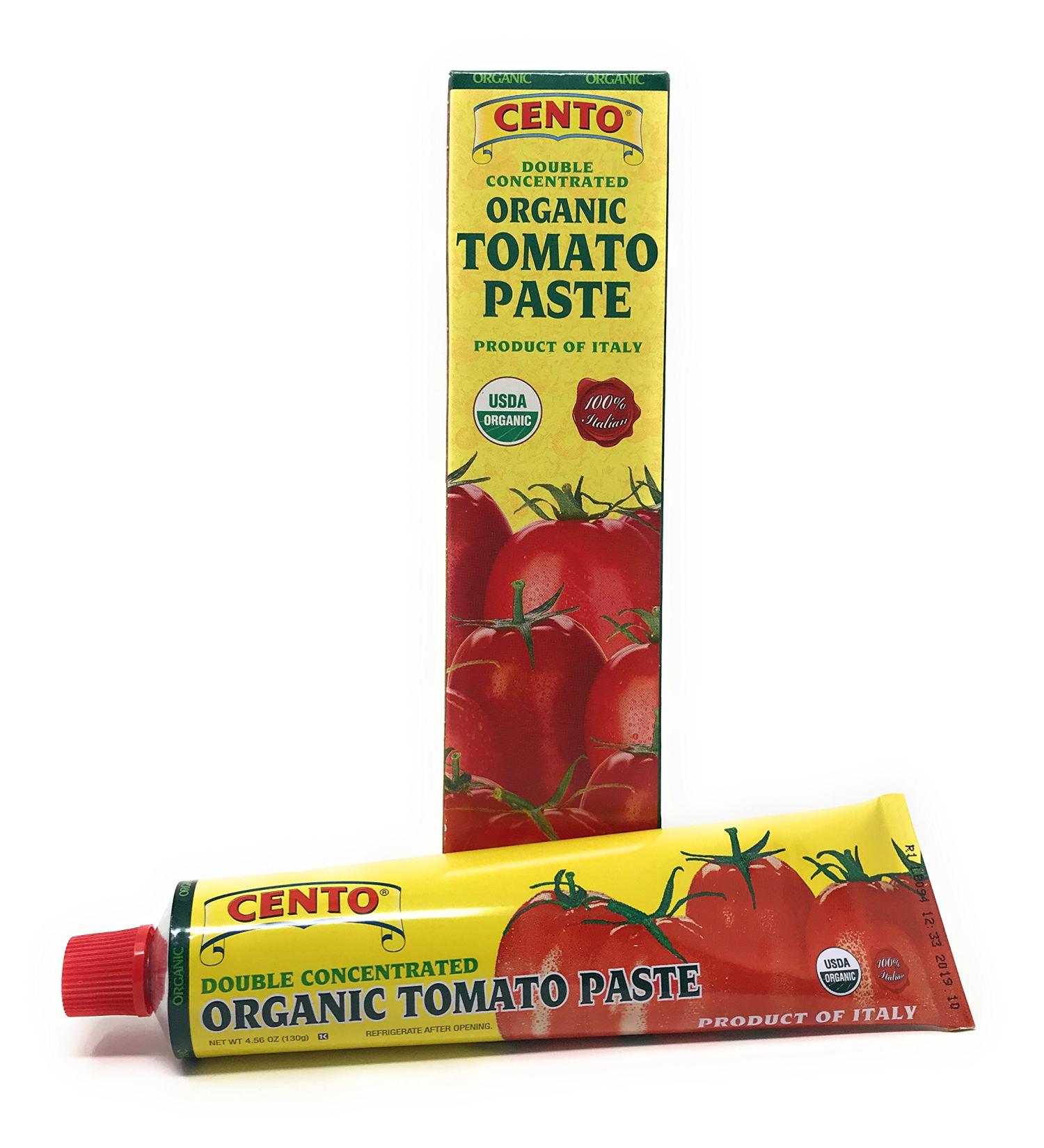 Cento Double Concentrated Organic Tomato Paste - 2 Pack of 4.56 oz Tubes - Buy Online on GoSupps.com