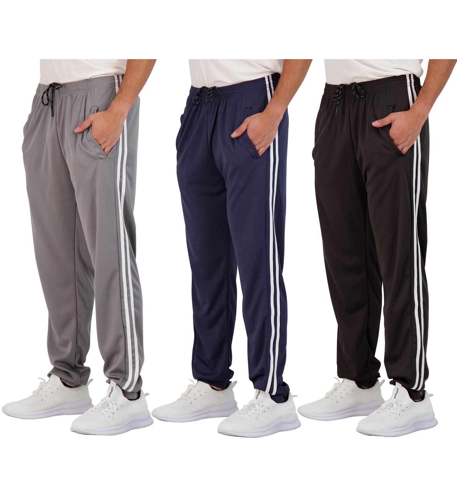 Men's Tech Mesh Active Jogger Sweatpants 3-Pack (Big & Tall Sizes) - XL - Buy Online on GoSupps.com
