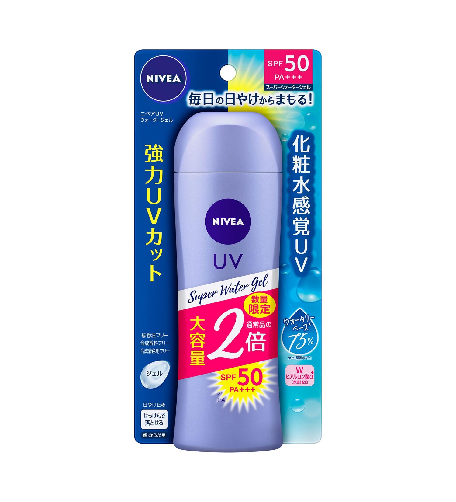 NIVEA UV Super Water Gel Sunscreen 160g SPF 50/PA+++ Lightweight Japanese UV Gel Lotion for Ultimate Sun Protection - Buy Online on GoSupps.com
