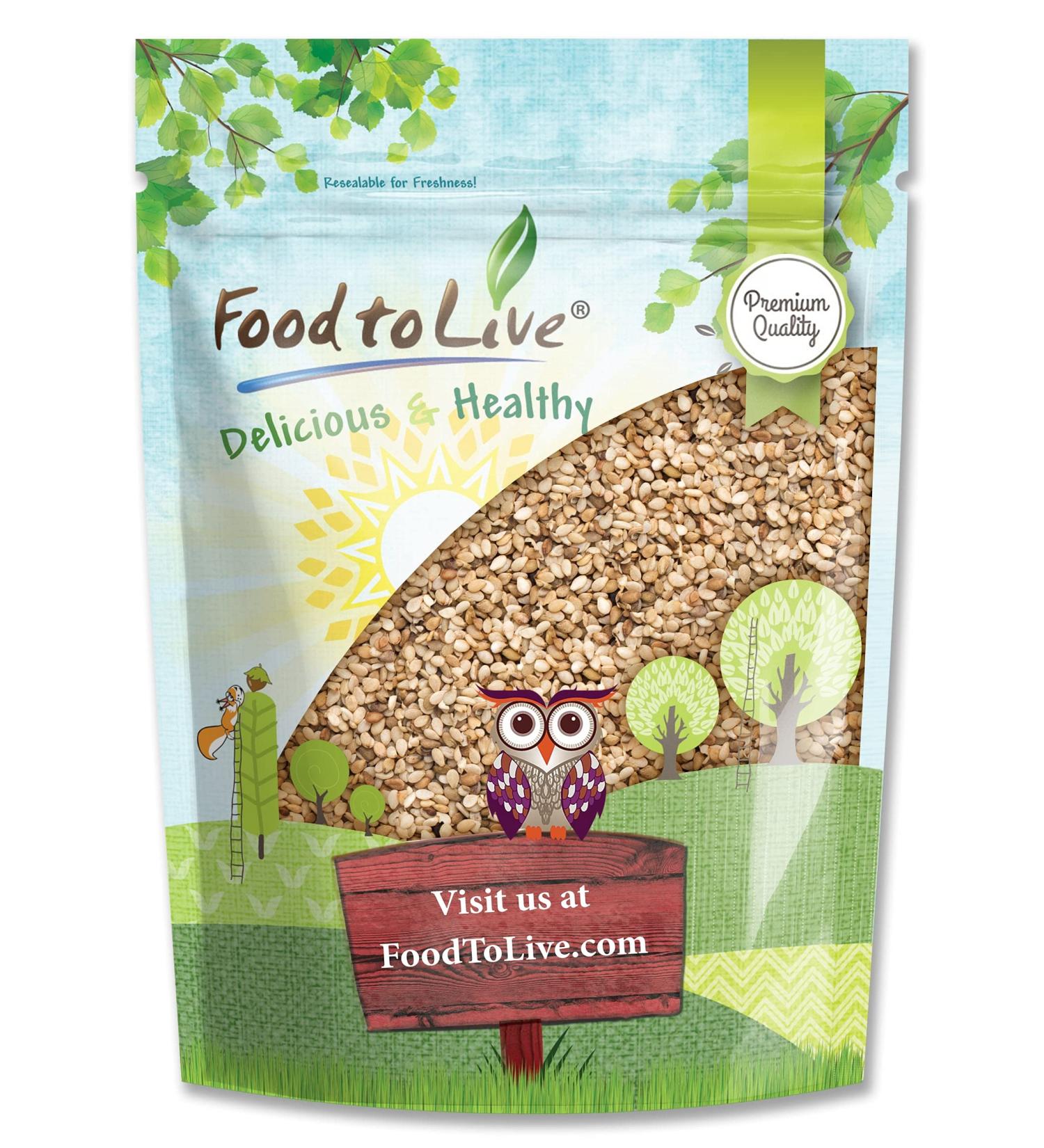 Unhulled Sesame Seeds  2 Pounds  Non-GMO Verified  Whole Natural Raw White Sesame Seeds  Kosher  Vegan  and Keto  Bulk Sesame. High in Calcium  Iron  and Fiber. Perfect for Stir-fries  Noodles - Buy Online on GoSupps.com