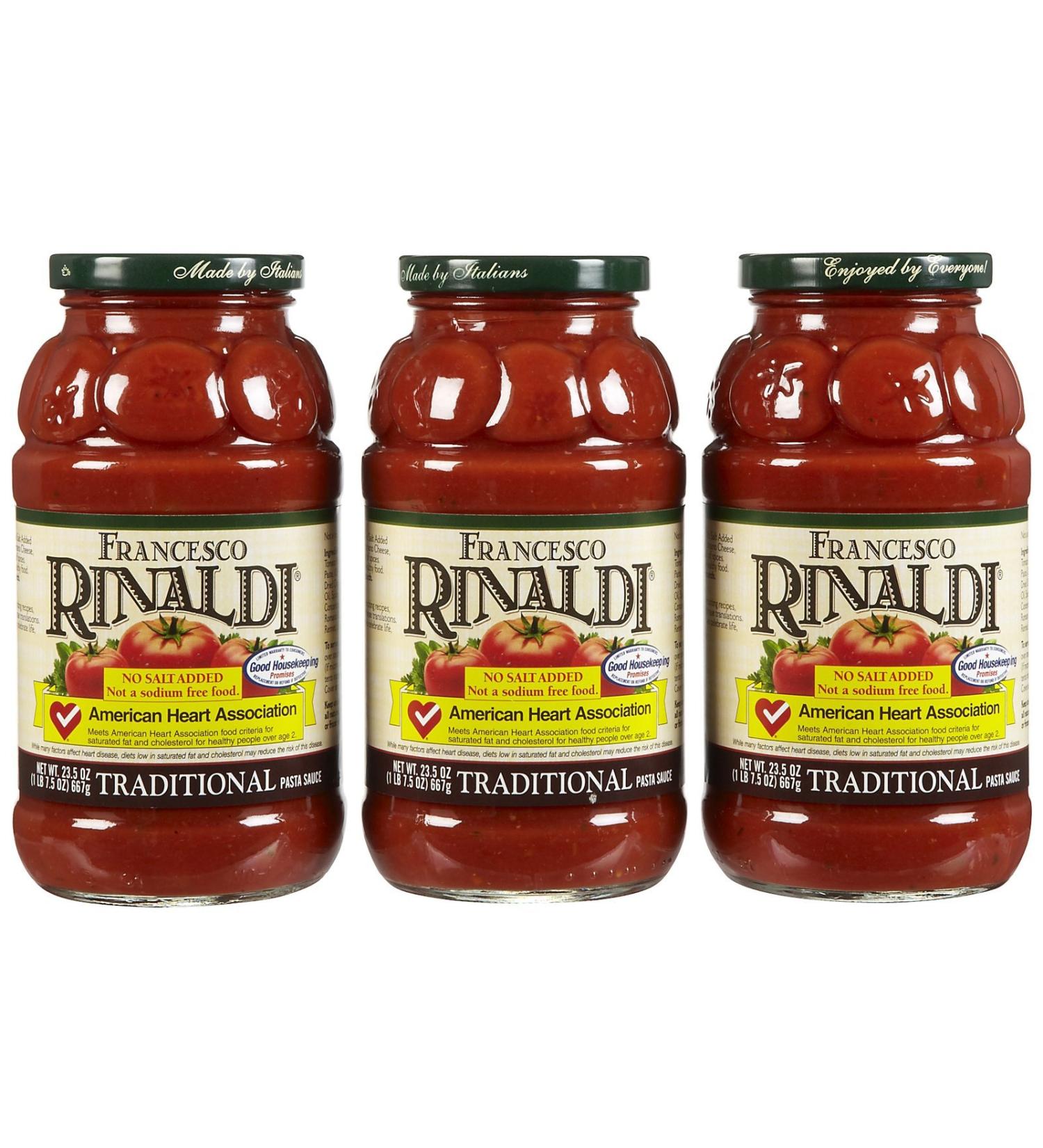 Francesco Rinaldi Traditional Pasta Sauce, No Salt Added,1.46 Pound (Pack of 3)