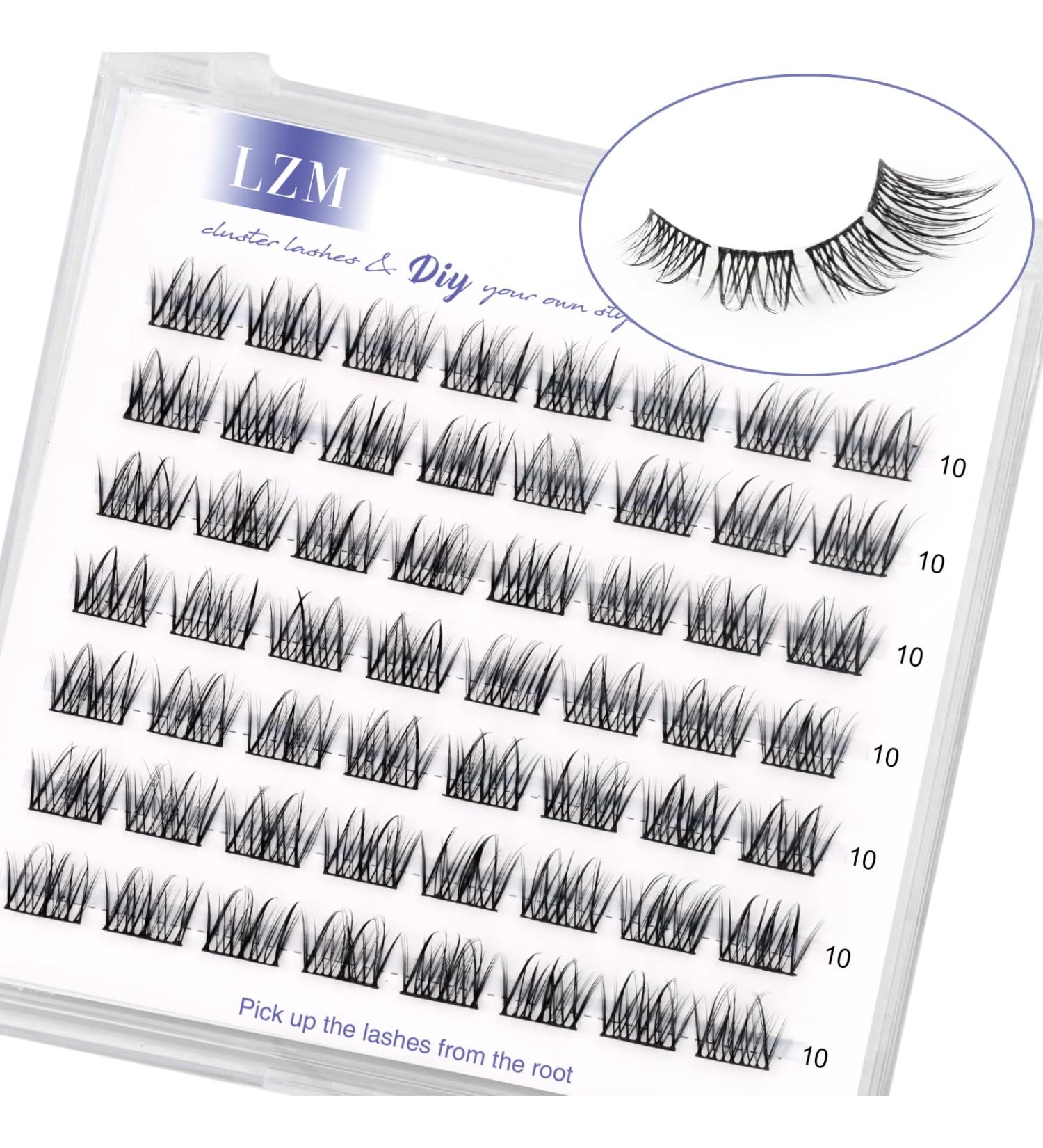 LZM C Curl Individual Eyelashes 8-14mm - Natural Look Fake Lashes | DIY Eyelash Extensions & Cluster Lashes - Buy Online on GoSupps.com