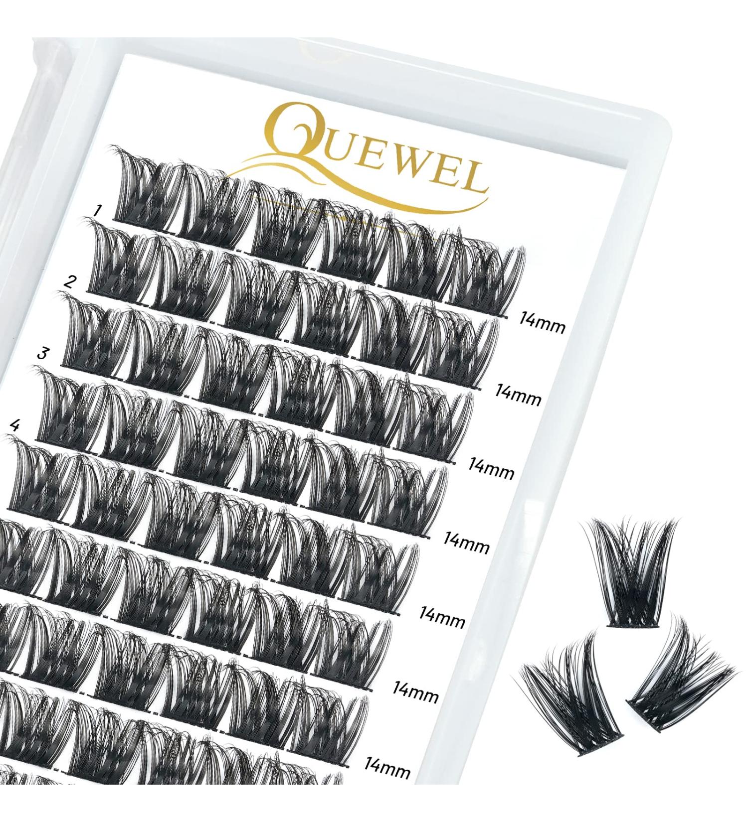 Premium Individual Eyelash Clusters - 72 Stck D Curl 14mm for DIY Extensions | Honey 01-D-14mm - Buy Online on GoSupps.com