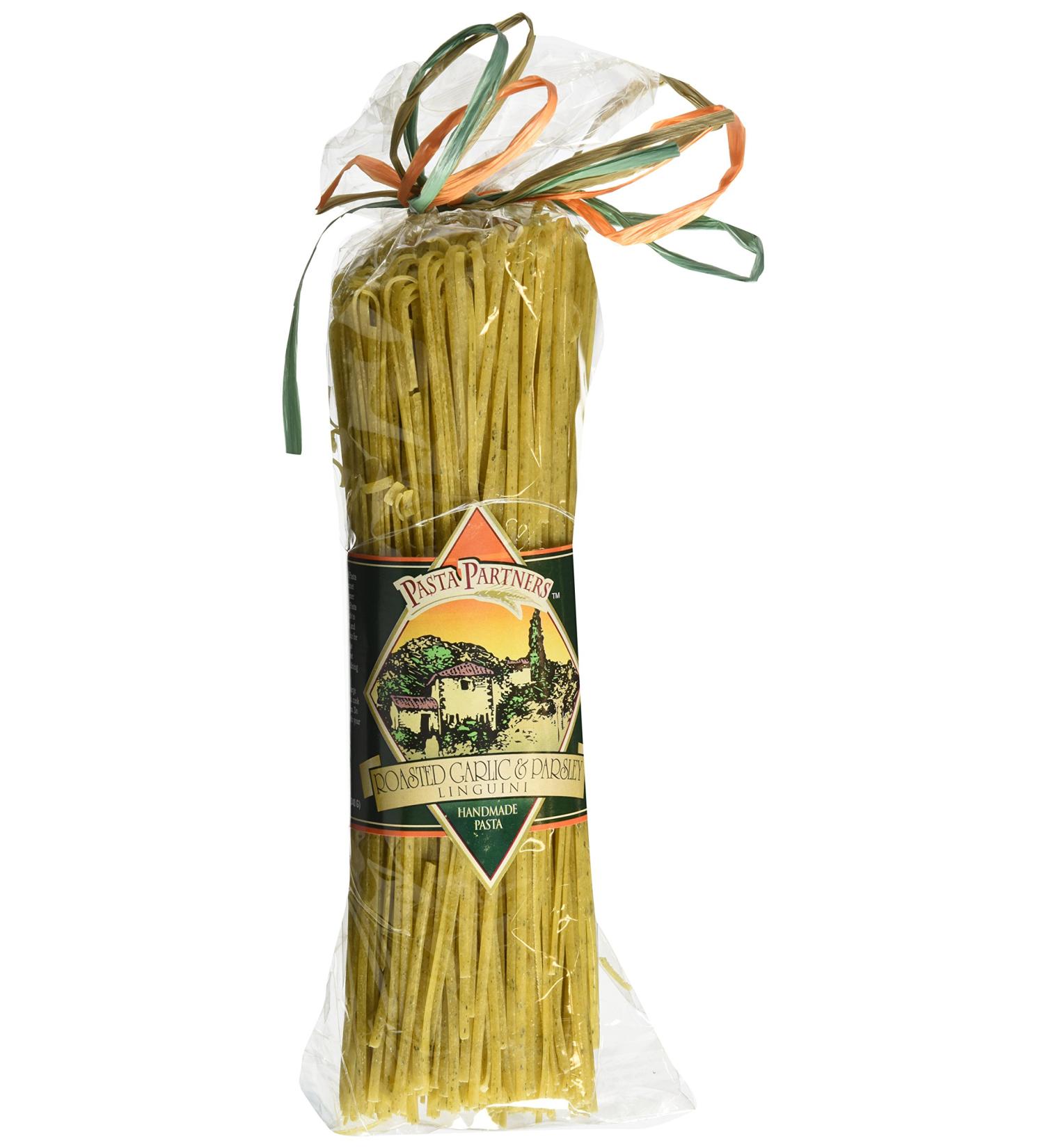 Pasta Partners Handmade Roasted Garlic Parsley Linguini Pasta 12oz - Quick Cook in 2-3 Minutes - Buy Online on GoSupps.com