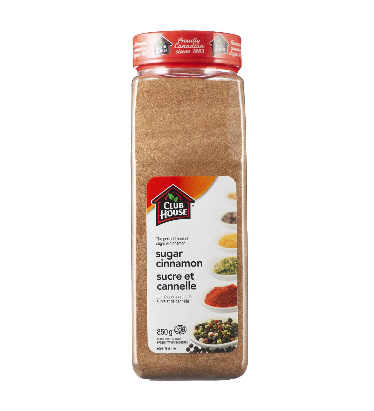 Club House Quality Natural Herbs & Spices Sugar Cinnamon 850g Case Pack Count 12 - Buy Online on GoSupps.com