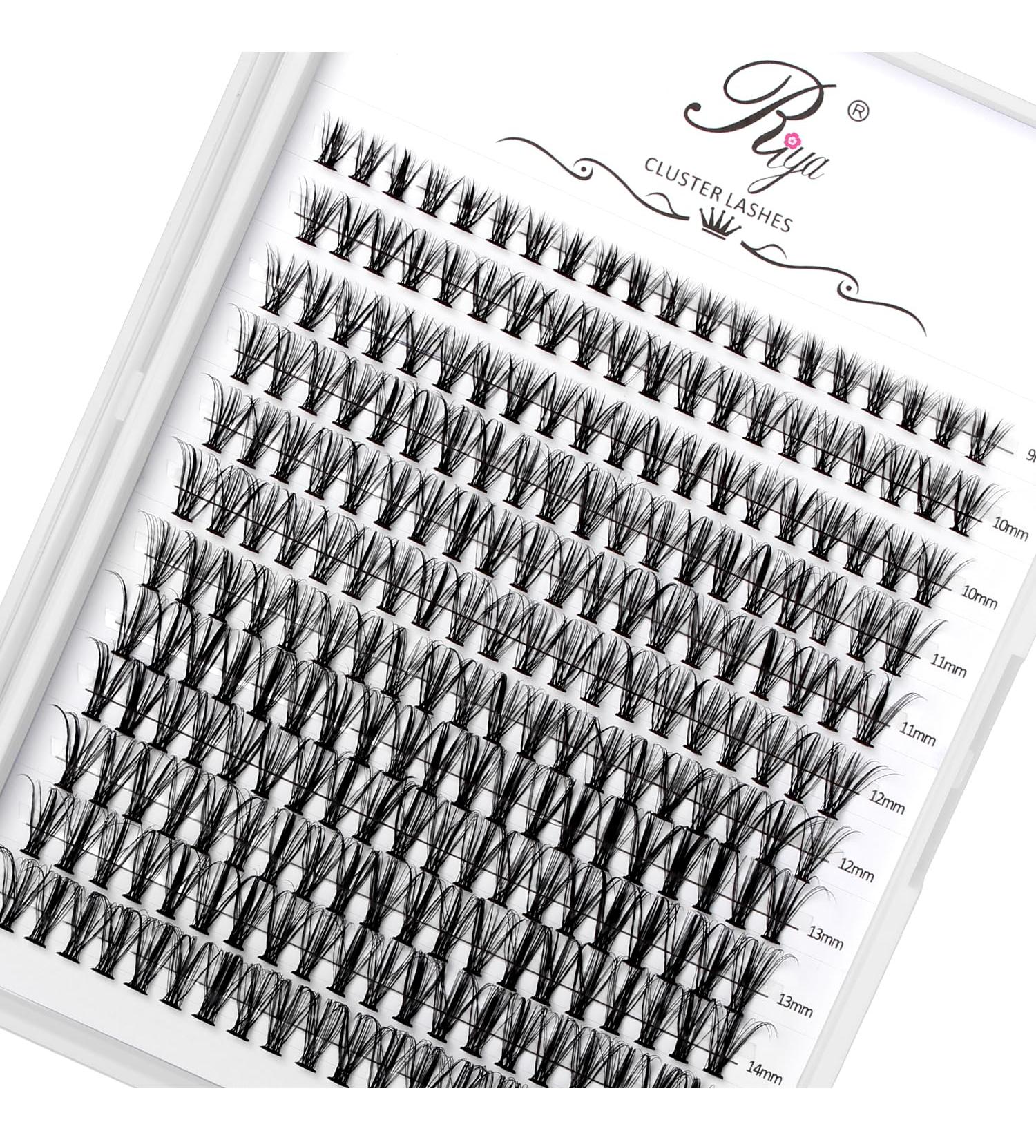 Riya 20D 240pcs D Curl Eyelash Clusters DIY Kit | Wispy Cluster Extensions for Lash Volume | 9-15mm Individual Lashes | Home DIY - 20D 0.07D Mixed - Buy Online on GoSupps.com