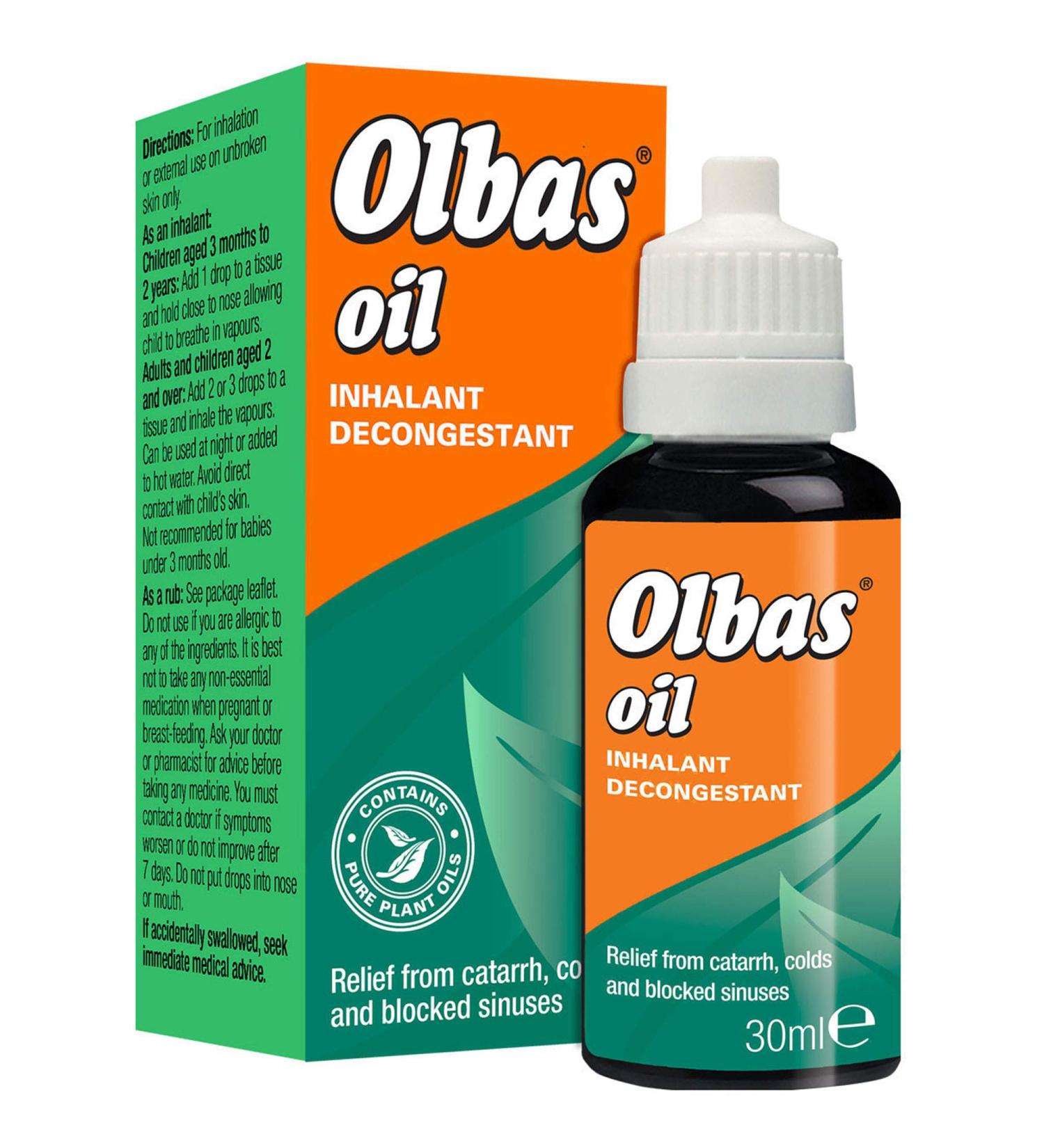 Olbas Oil 30ml - Natural Inhalant Decongestant for Catarrh, Colds & Sinus Relief - Pack of 1 - Buy Online on GoSupps.com