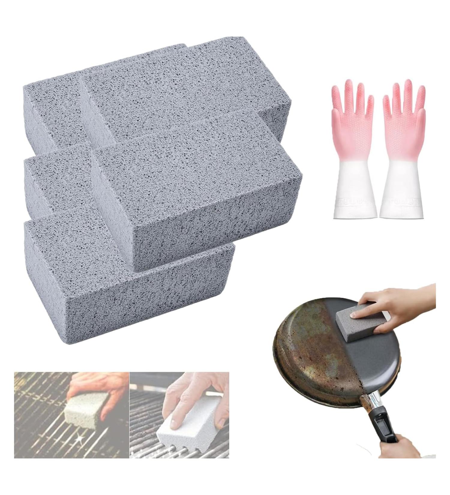 Scoring Stone for Stove Cleaning Scoring Stone for Oven Cleaning Stone for Cleaning Oven Oven Cleaner Heavy Duty for Removing Tough Stains of Kitchen Toilet BBQ Griddle Racks (5PC) - Buy Online on GoSupps.com