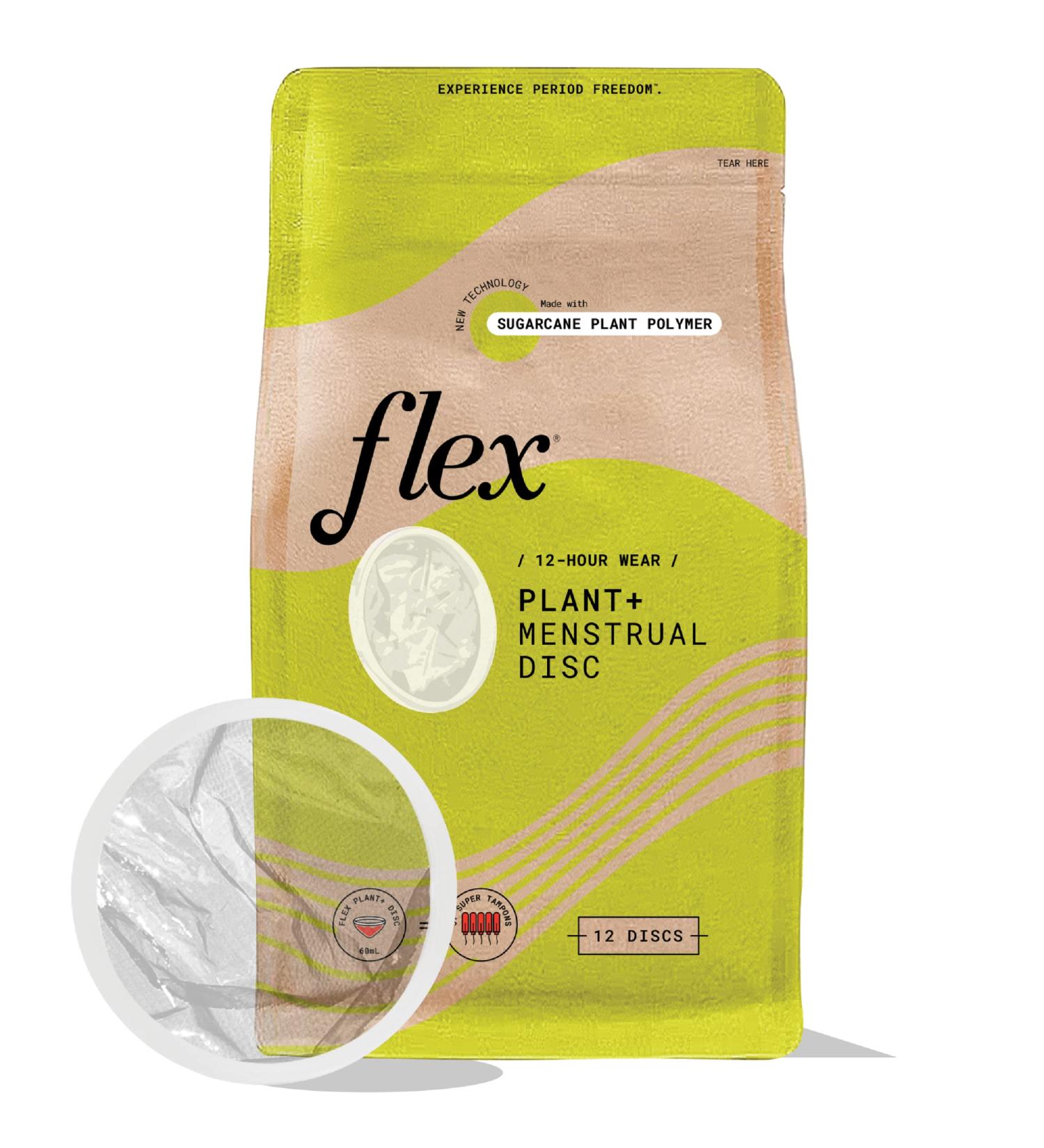 Flex Plant+ Disc | Plant-Based Menstrual Discs | Sustainable Tampon Alternative | 12 Count - Buy Online on GoSupps.com