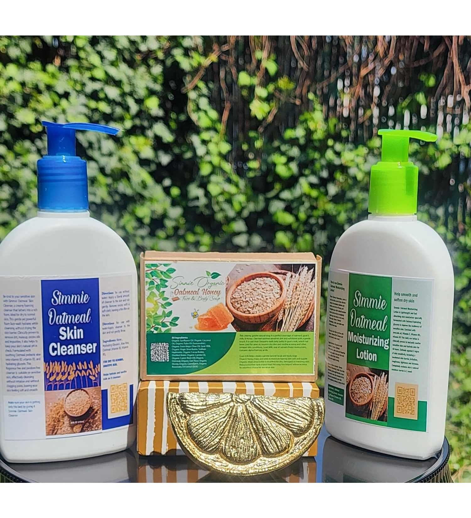 Buy Simmie Oatmeal Combo (Soap Cleanser Moisturizing Lotion) 5.33 Fl Oz (Pack of 3) | International Shipping Available - Buy Online on GoSupps.com