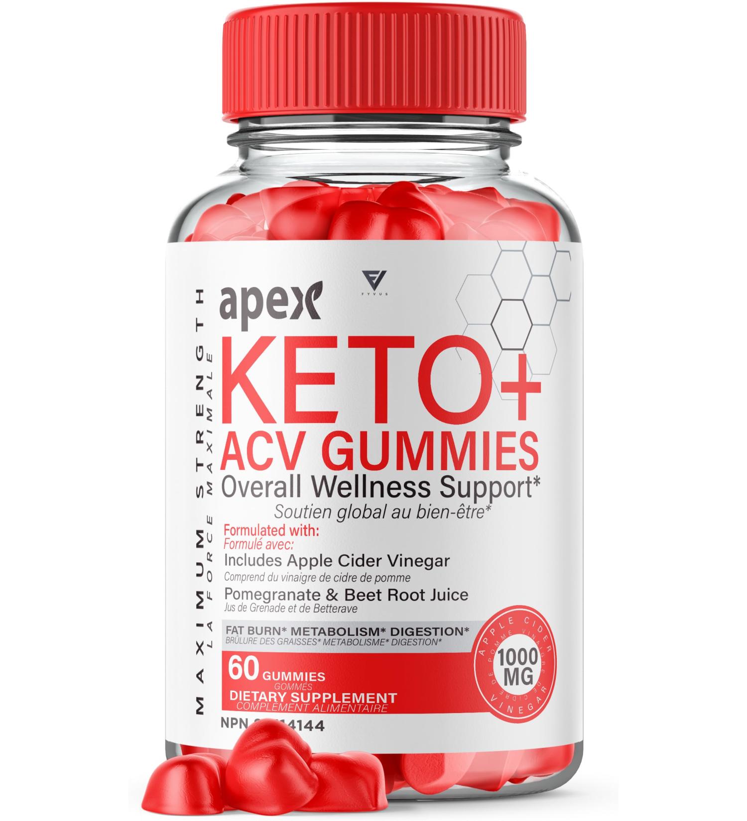 Apex Keto ACV Gummies Apex Apple Cider Vinegar Canada Keto Health Lifestyle Support Supplement Gummy Suppl ment de Style de Vie Sain C tog ne au Vinaigre de Cidre de Pomme Apex (60 Gummies) - Buy Online on GoSupps.com