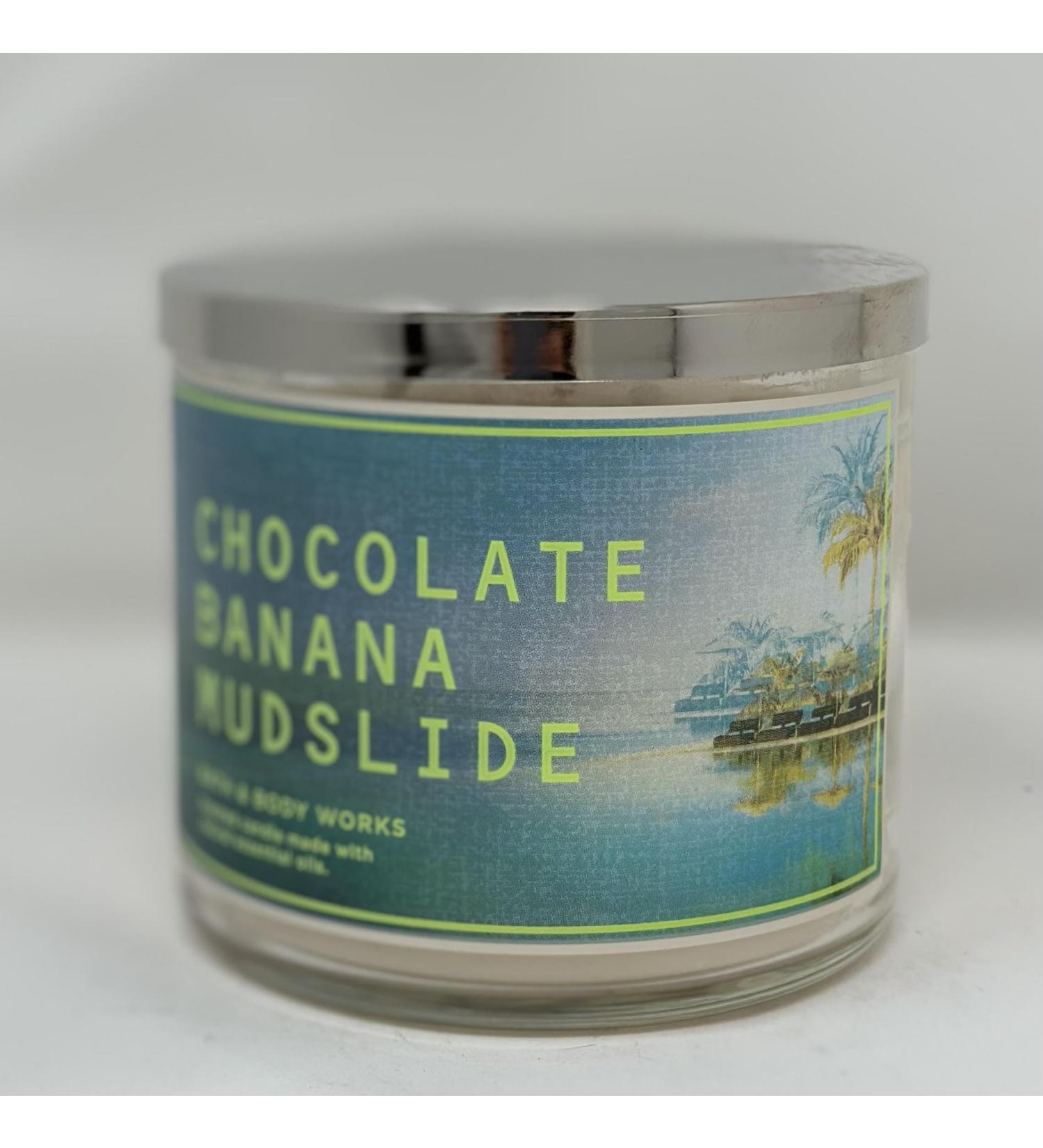 Chocolate Banana Mudslide 3 Wick Candle 14.5 oz / 411 g Made with Natural Essential Oil