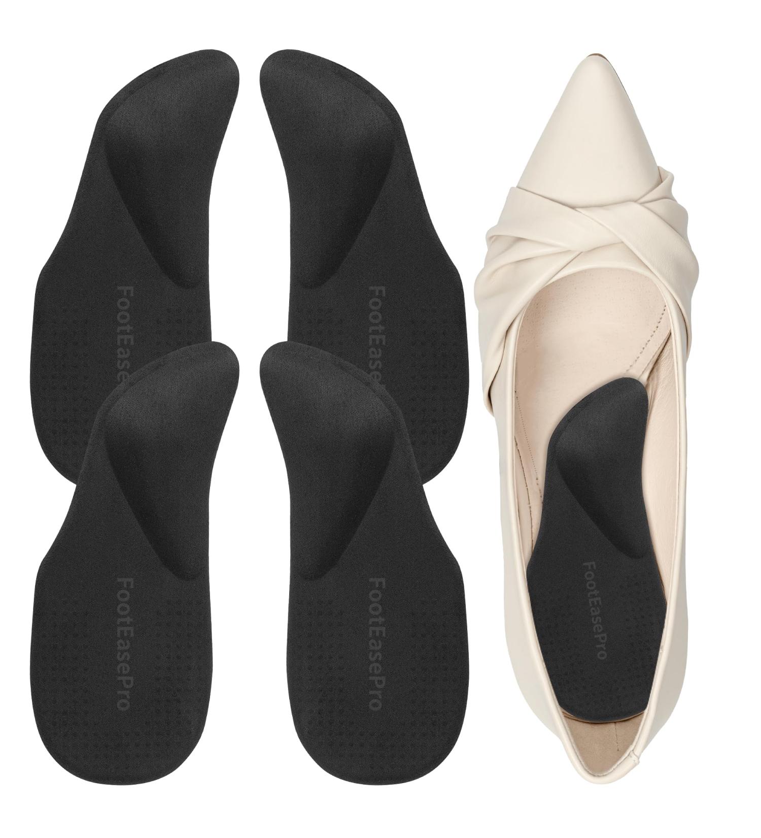 Arch Support Inserts for Plantar Fasciitis Relief | Gel Heel Cushions & Insoles for Men & Women - Comfort & Support in Black (Small - Buy Online on GoSupps.com