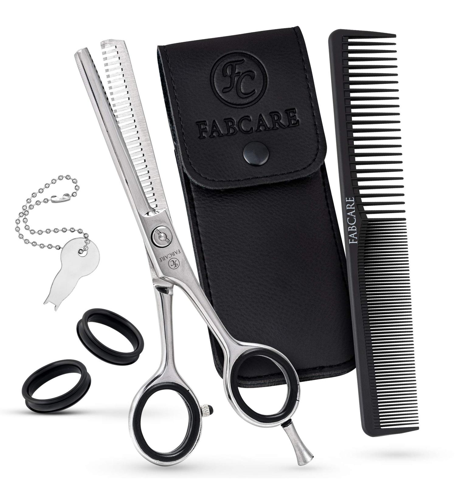 Fabcare Professional Effilator Scissors - 5.5 Extra Sharp Thinning Scissors with Comb & Etui | Premium Hairdresser Tools - Buy Online on GoSupps.com