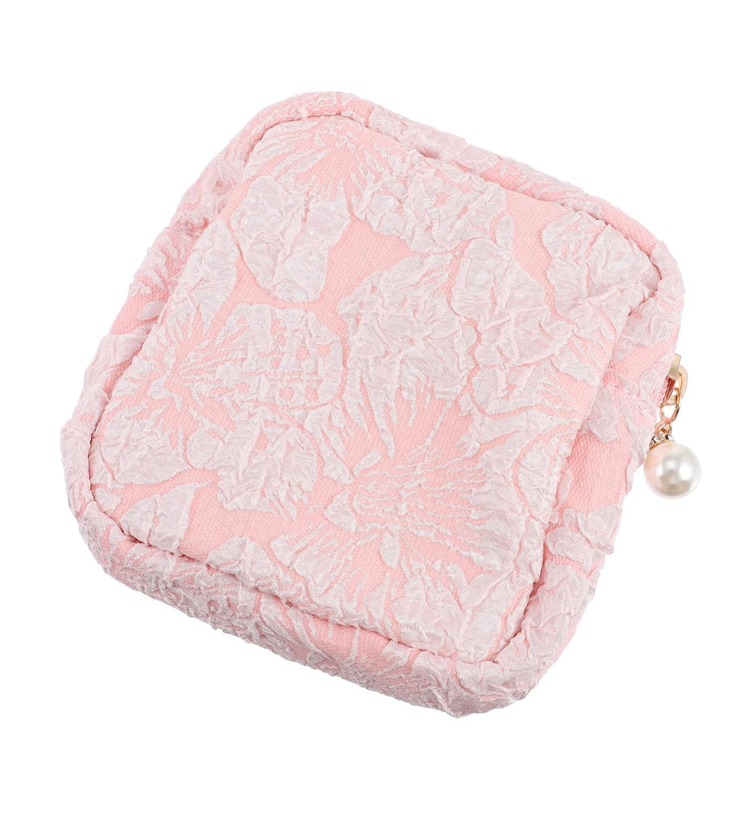 Healeved Sanitary Napkin Storage Bag Sanitary Pad Pouch Menstrual Pad Pouch Small Portable Menstrual Bag First Period Kit for Girls 10-12 Travel Cotton Linen The Flowers Multifunction Pink 11x11x3cm - Buy Online on GoSupps.com