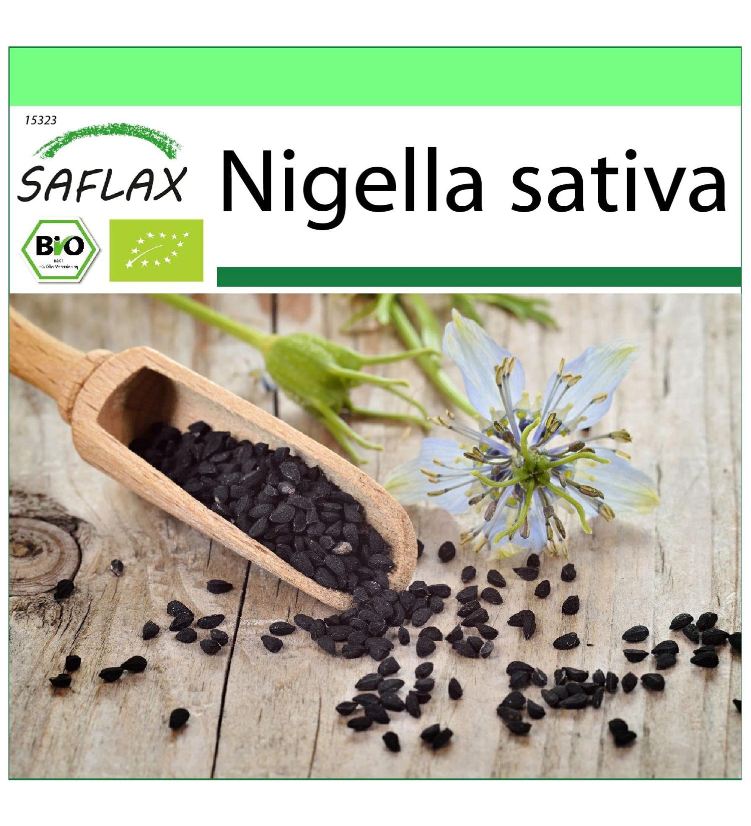 SAFLAX Organic Black Cumin Seeds (Nigella Sativa) - 300 Seeds for Gardening - Buy Online on GoSupps.com