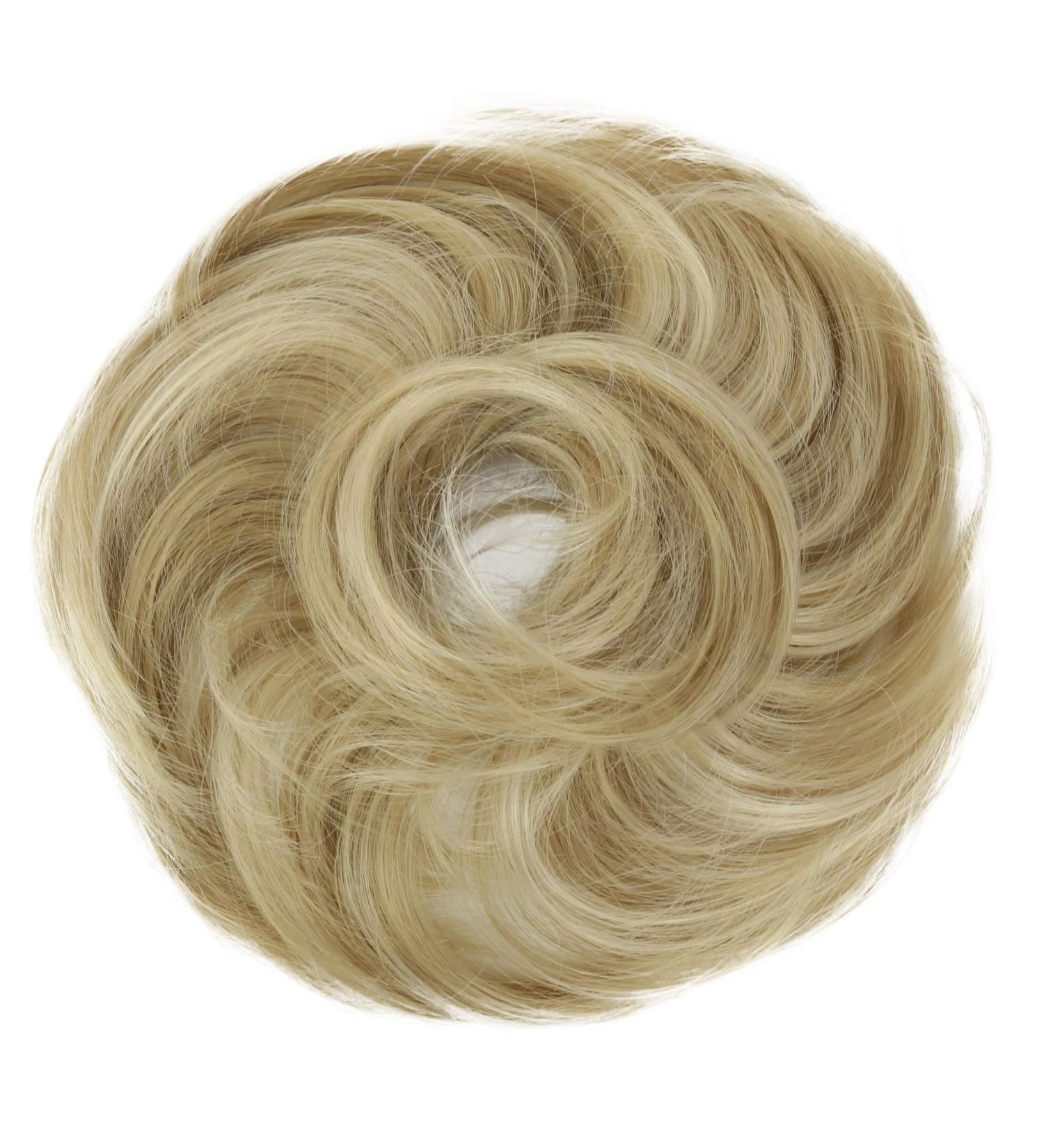 CAISHA Synthetic Fiber Hairpiece Scrunchie Updo Slightly Wavy Blond Mix #25H613 G37B - Buy Online on GoSupps.com