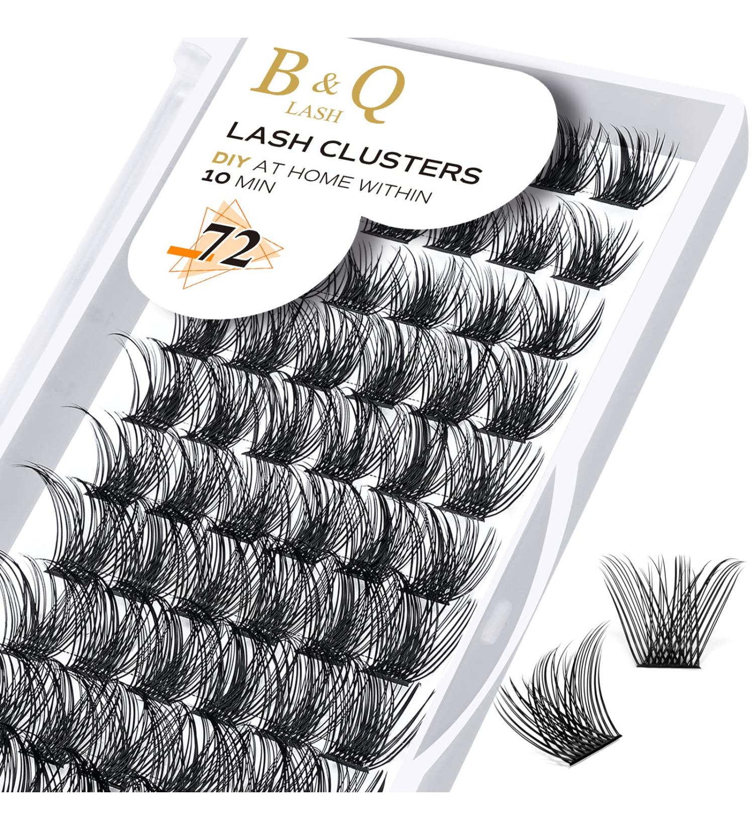 Cluster Lashes D Curl 10mm - 72 Clusters | Mega Volume DIY Eyelash Extensions | Soft Fluffy C-10 mm B 02 - Buy Online on GoSupps.com